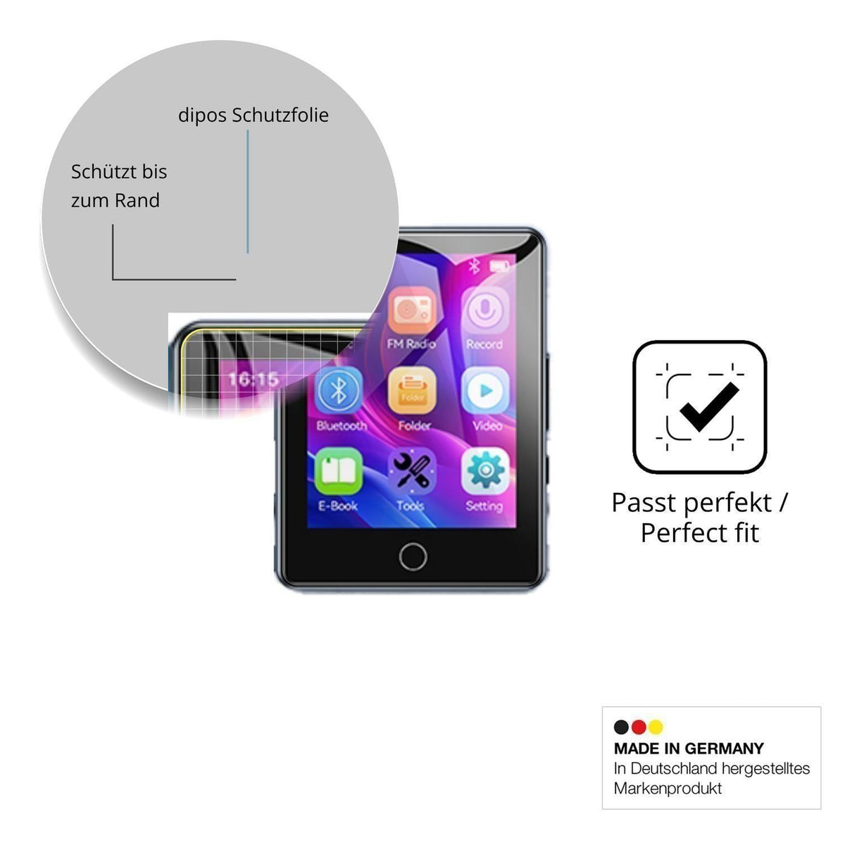 2x 3D Full Cover Schutzfolie für AGPTEK U6 (6)