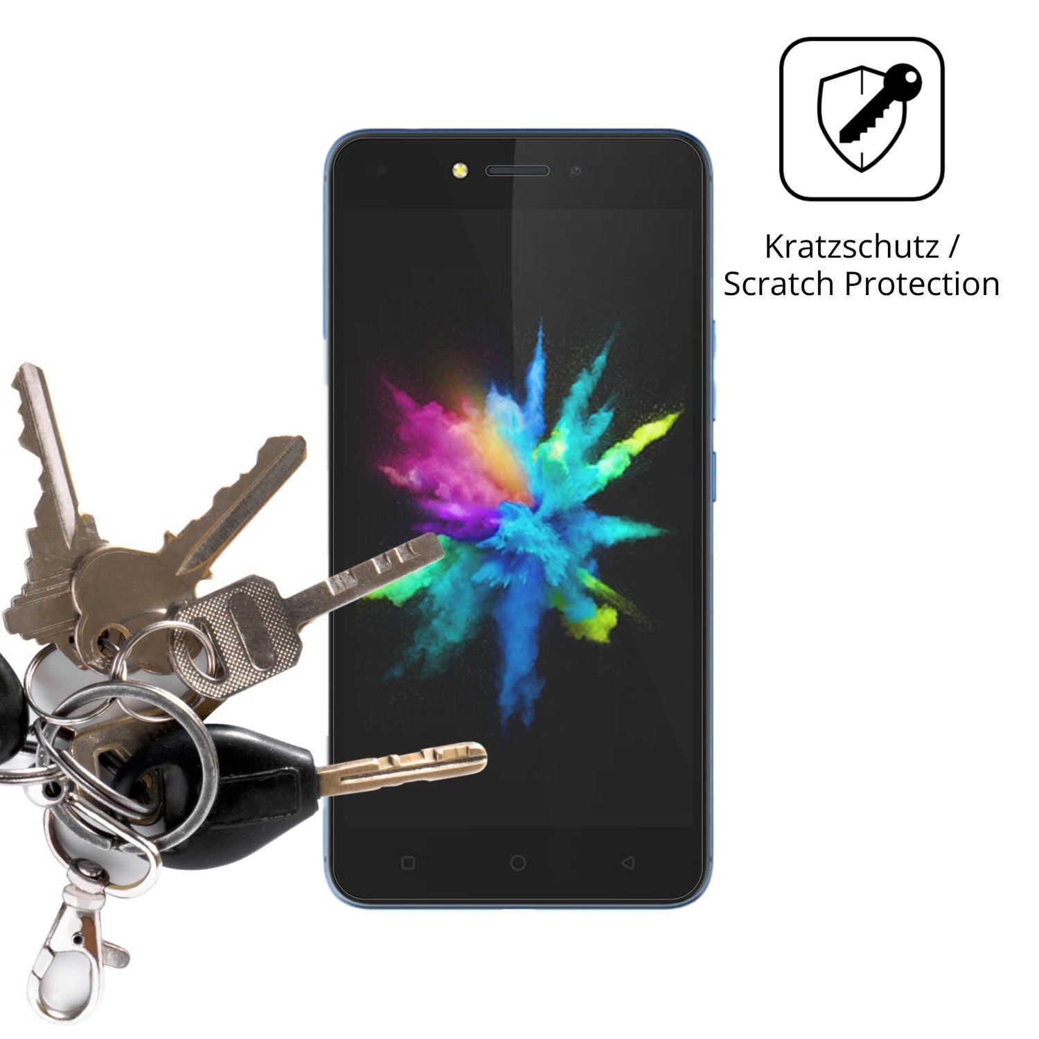4x Schutzfolie klar für Tecno Pouvoir 1 Display-Sc (4)
