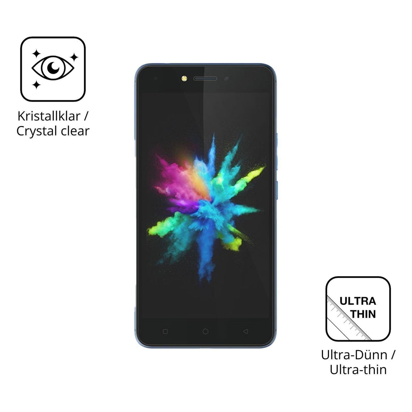 4x Schutzfolie klar für Tecno Pouvoir 1 Display-Sc (5)