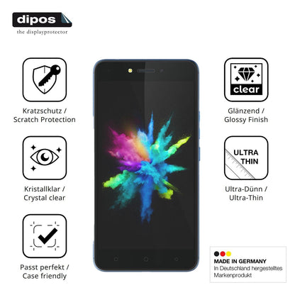 4x Schutzfolie klar für Tecno Pouvoir 1 Display-Sc (7)