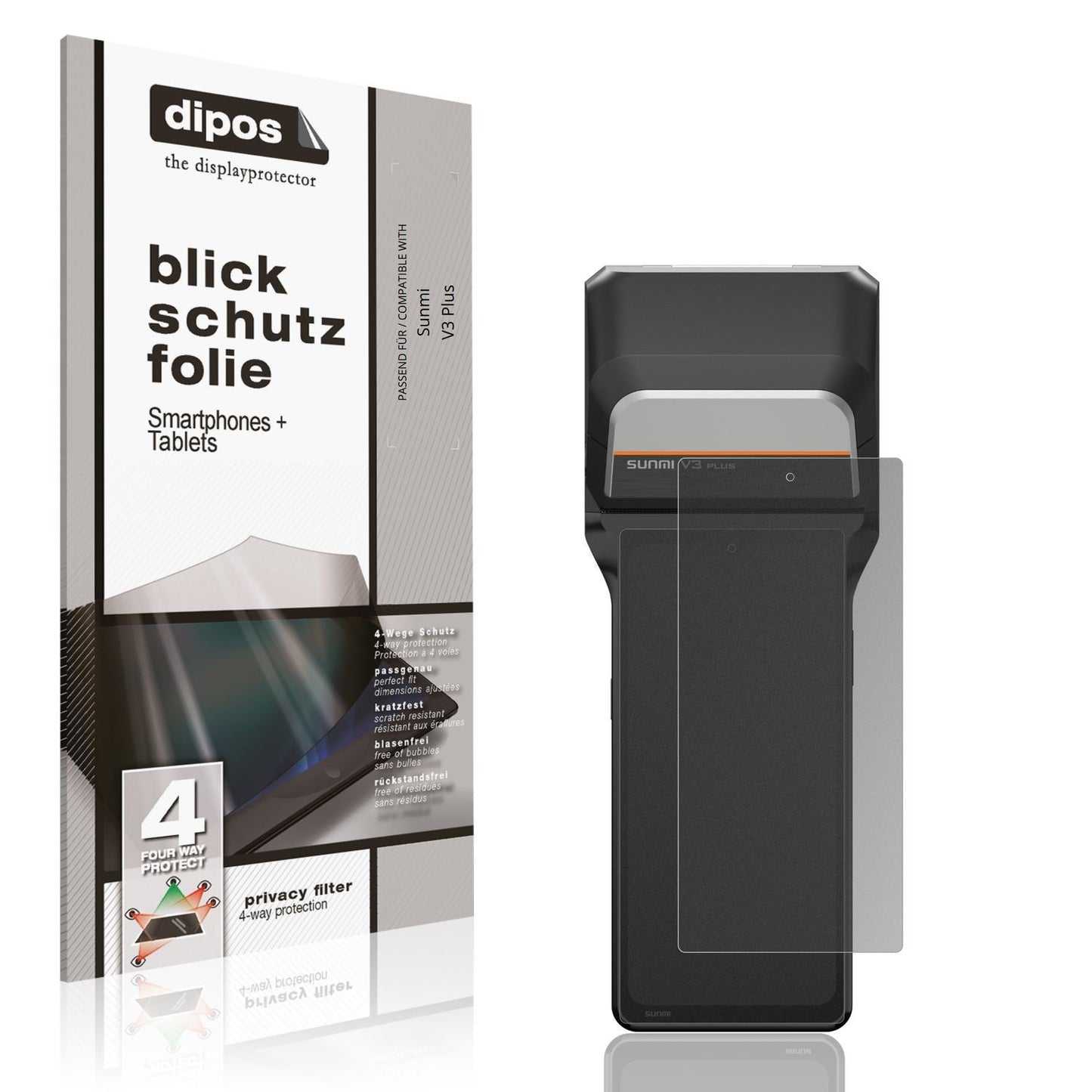Blickschutzfolie für Sunmi V3 Plus matt Schutzfoli (1)