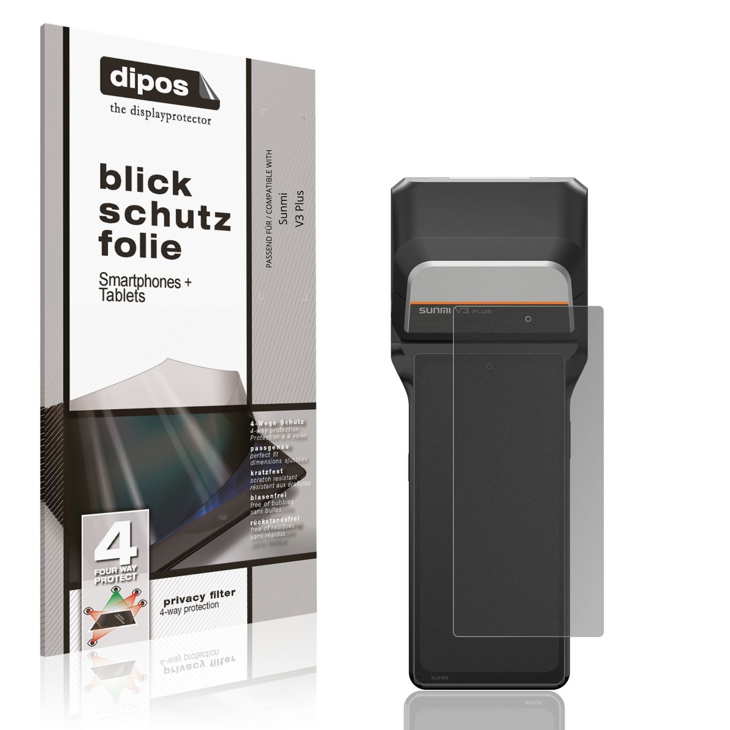 Blickschutzfolie für Sunmi V3 Plus matt Schutzfoli (1)