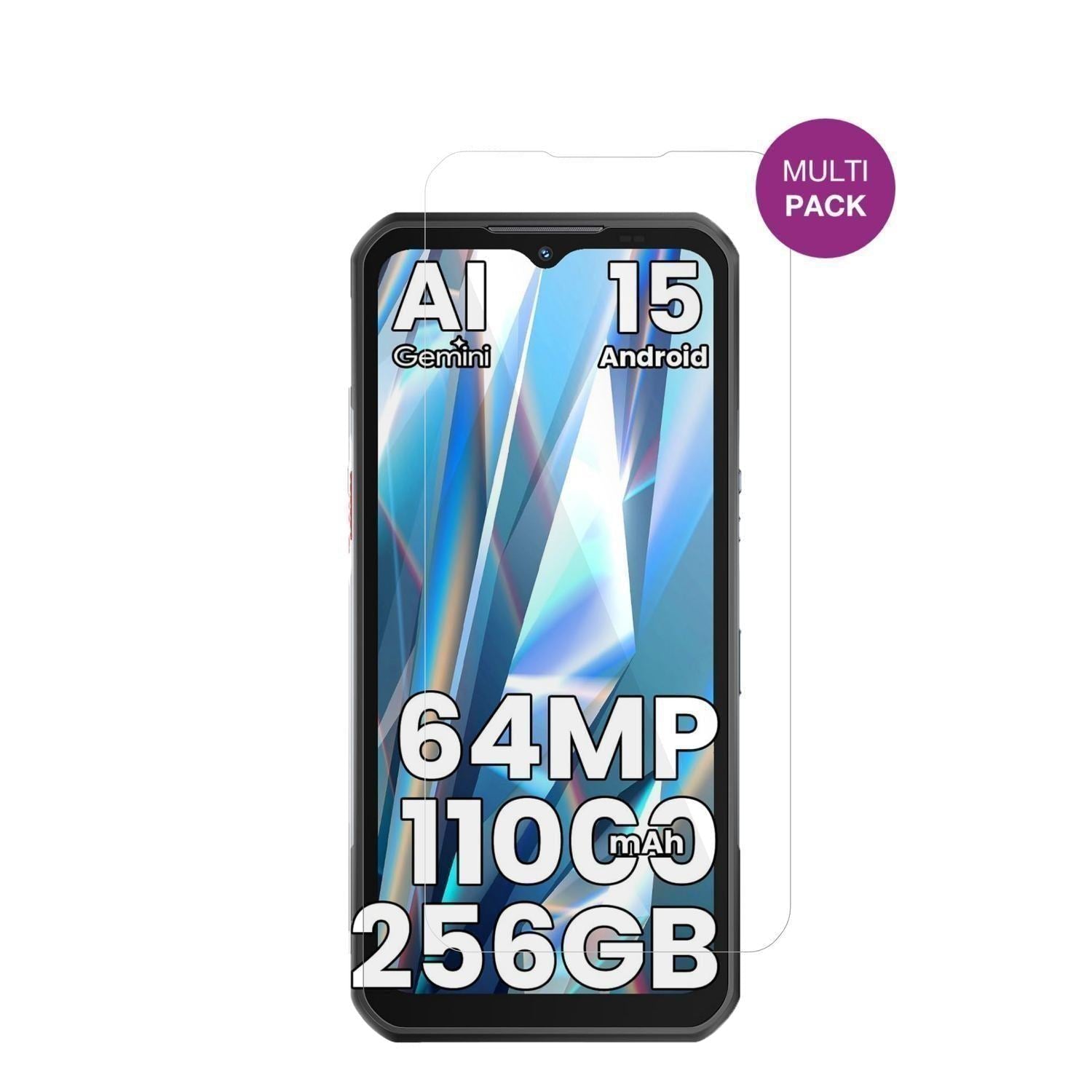 4x Schutzfolie klar für OUKITEL WP55S Display-Schu (2)
