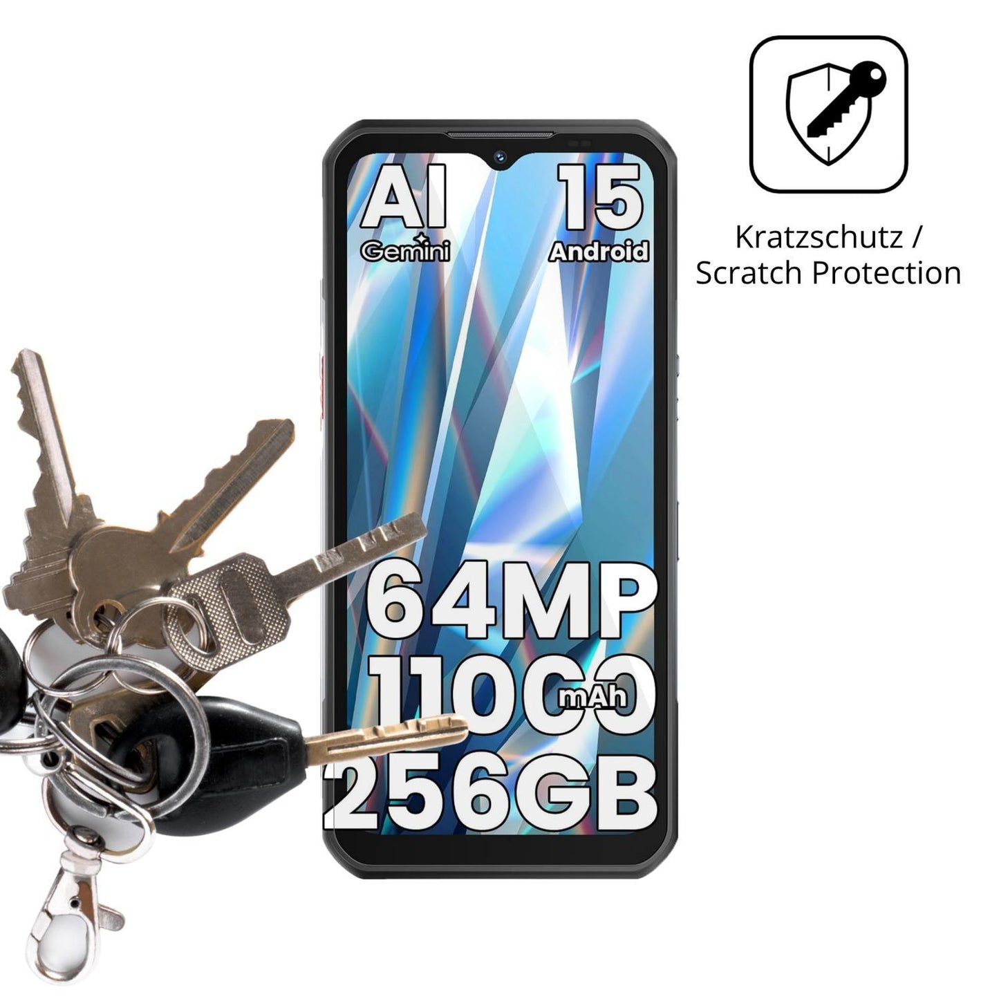 4x Schutzfolie klar für OUKITEL WP55S Display-Schu (4)