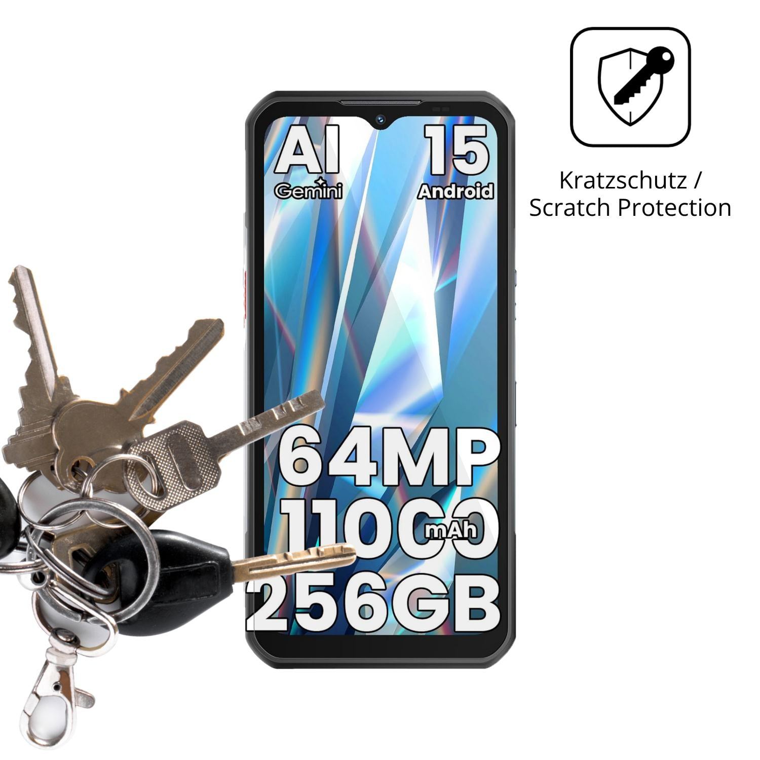 4x Schutzfolie klar für OUKITEL WP55S Display-Schu (4)
