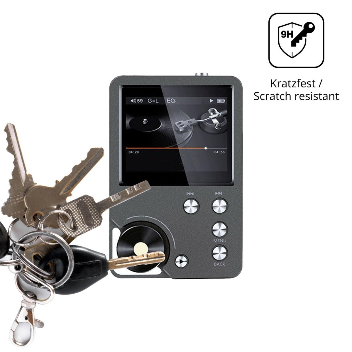 2x 9H Schutzfolie für Ouitble Hi Res MP3-Player Pa (3)