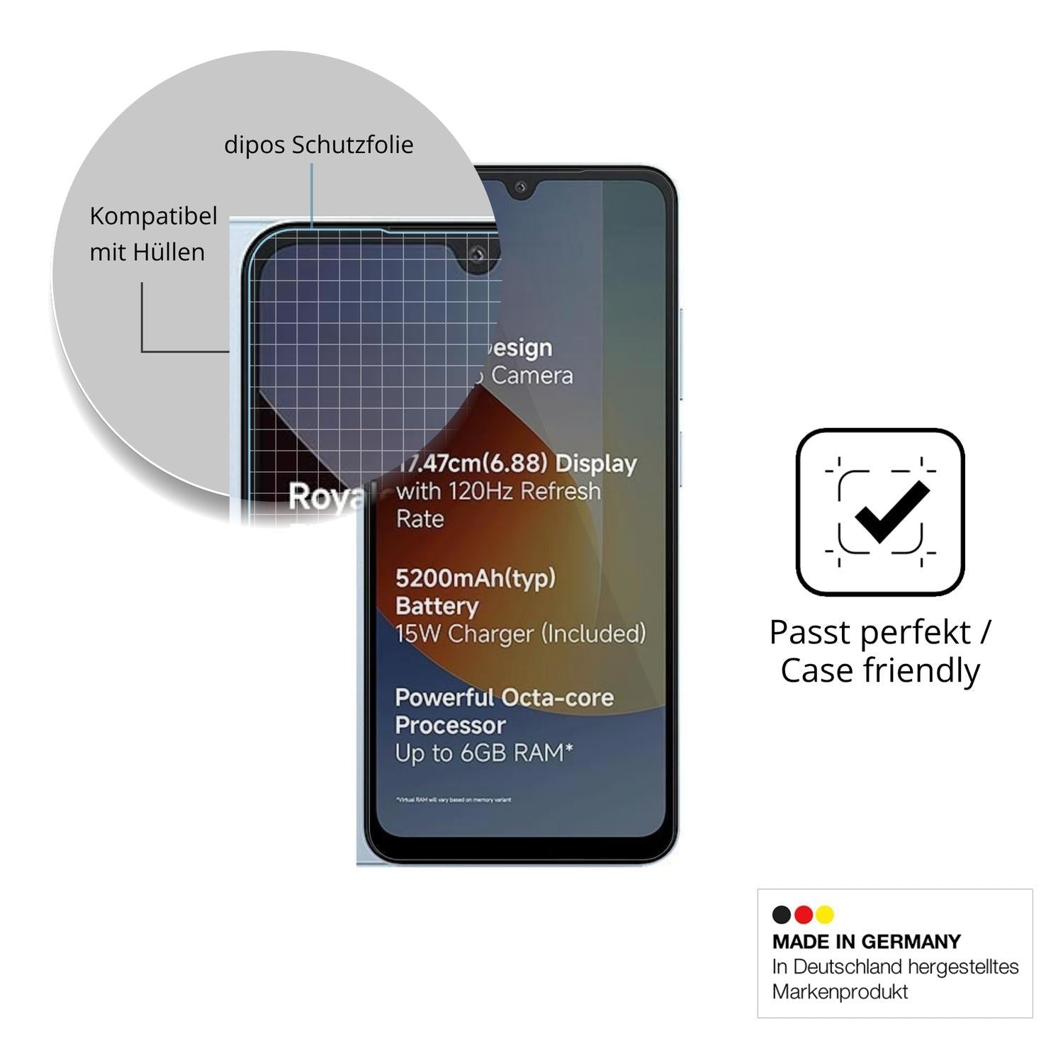 4x Schutzfolie klar für Xiaomi Poco C81x Display-S (6)