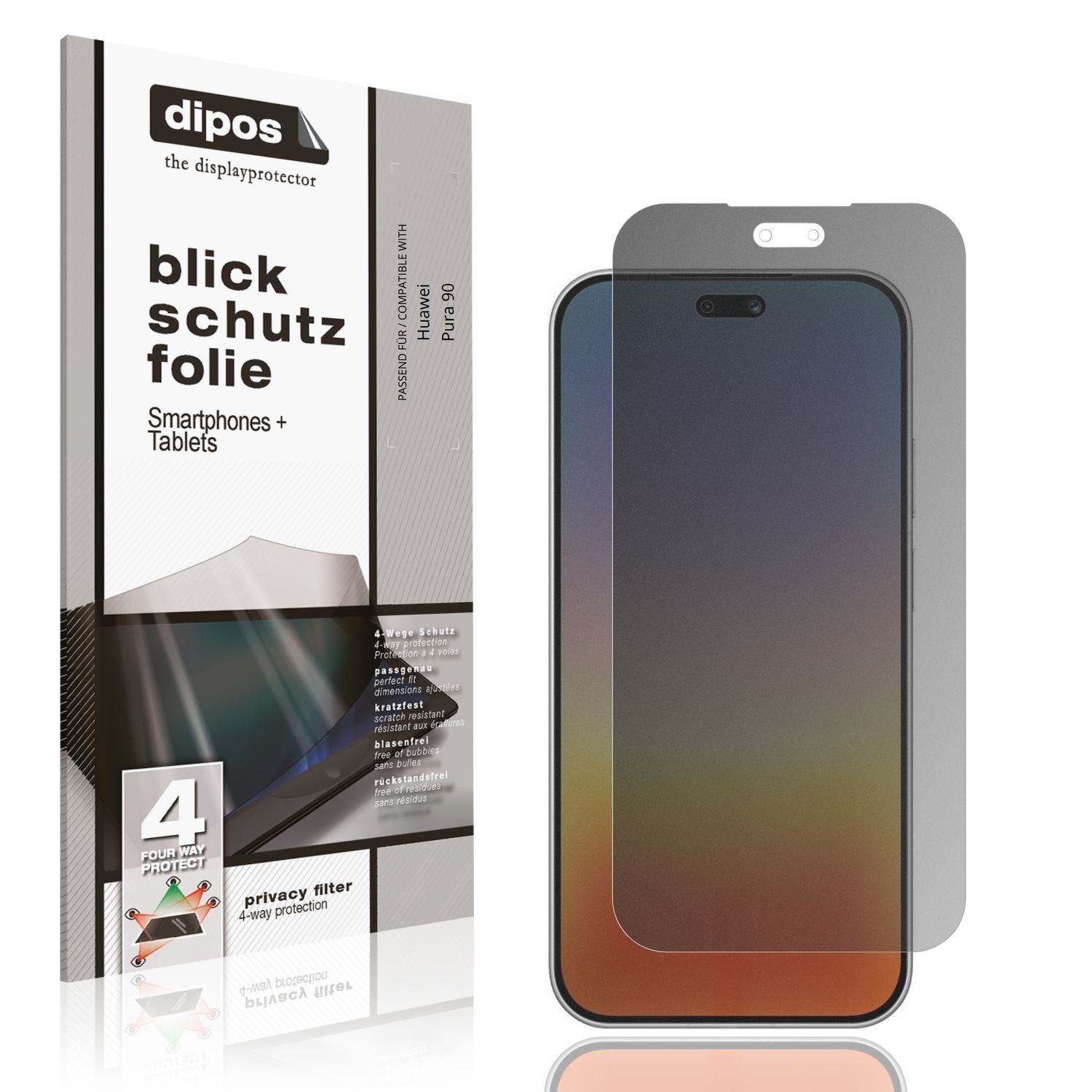 Blickschutzfolie für Huawei Pura 90 matt Schutzfol (1)