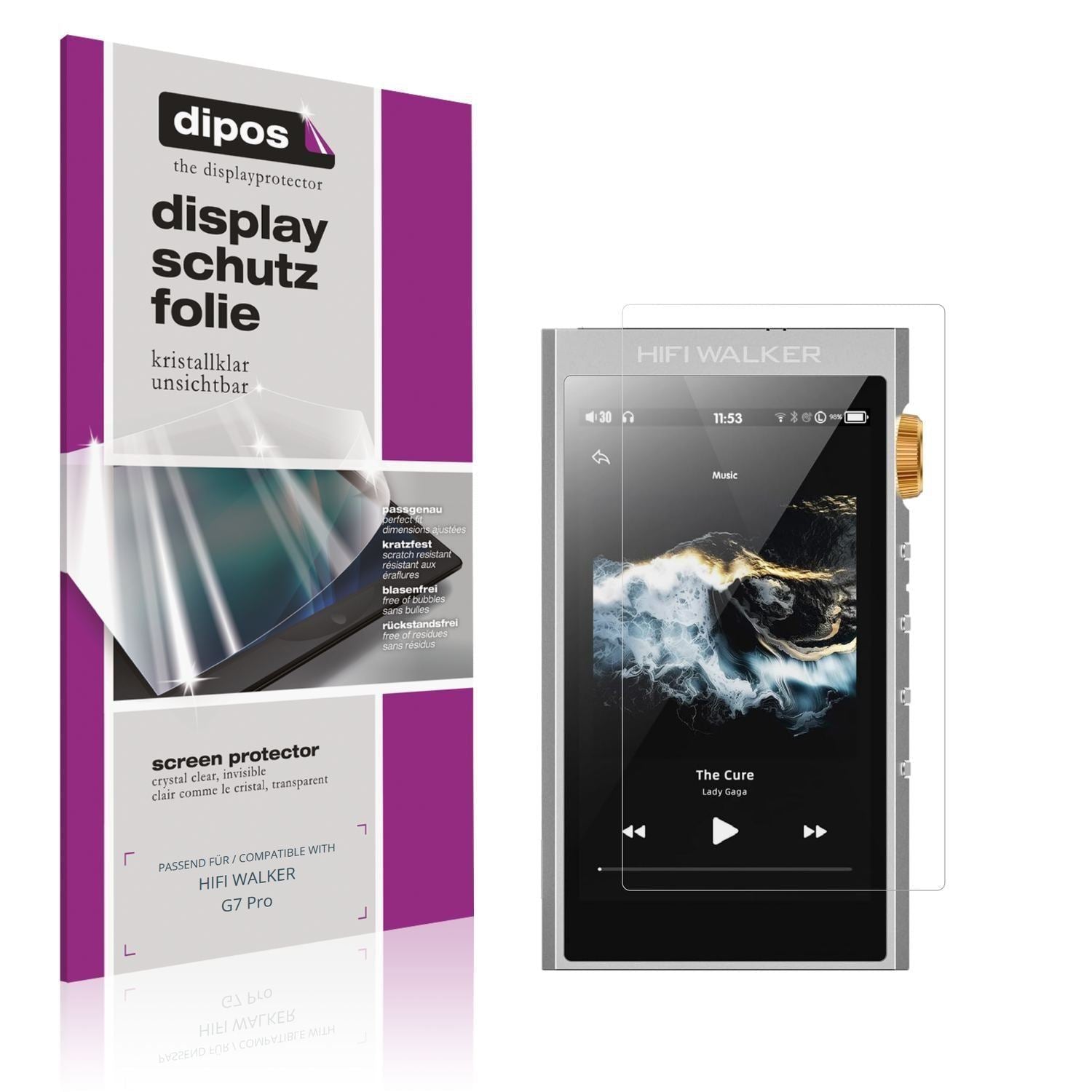 4x Schutzfolie klar für HIFI WALKER G7 Pro Display (1)