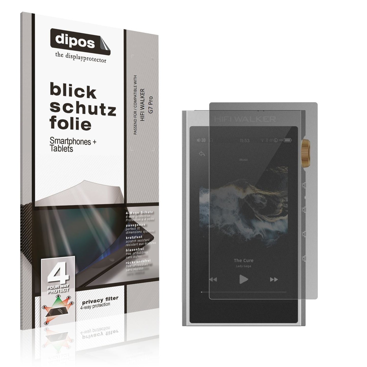 Blickschutzfolie für HIFI WALKER G7 Pro matt Schut (1)