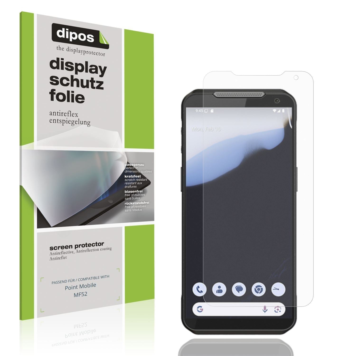 4x Schutzfolie matt für Point Mobile MF52 Display- (1)