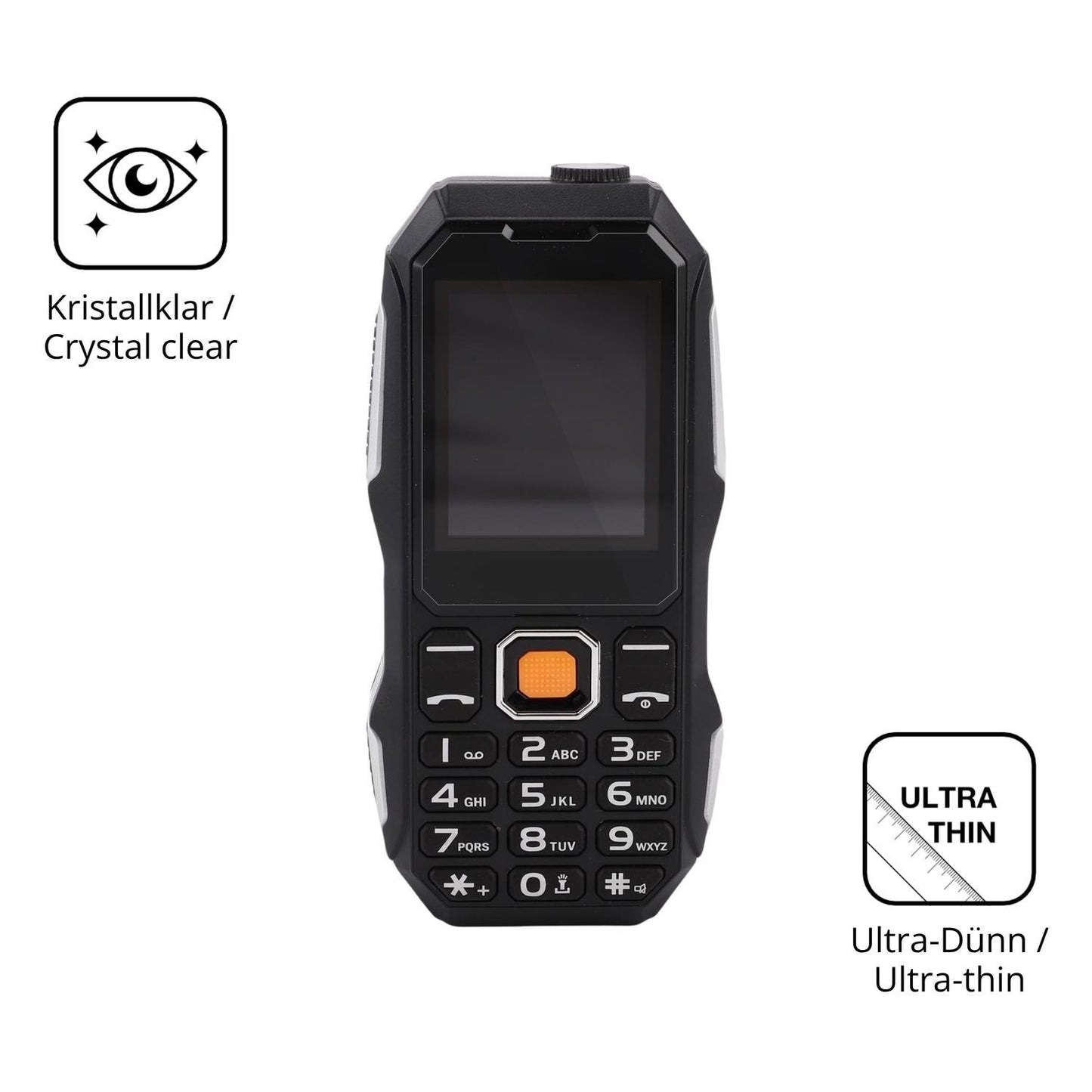 4x Schutzfolie klar für Elprico 2G-Handy Display-S (5)