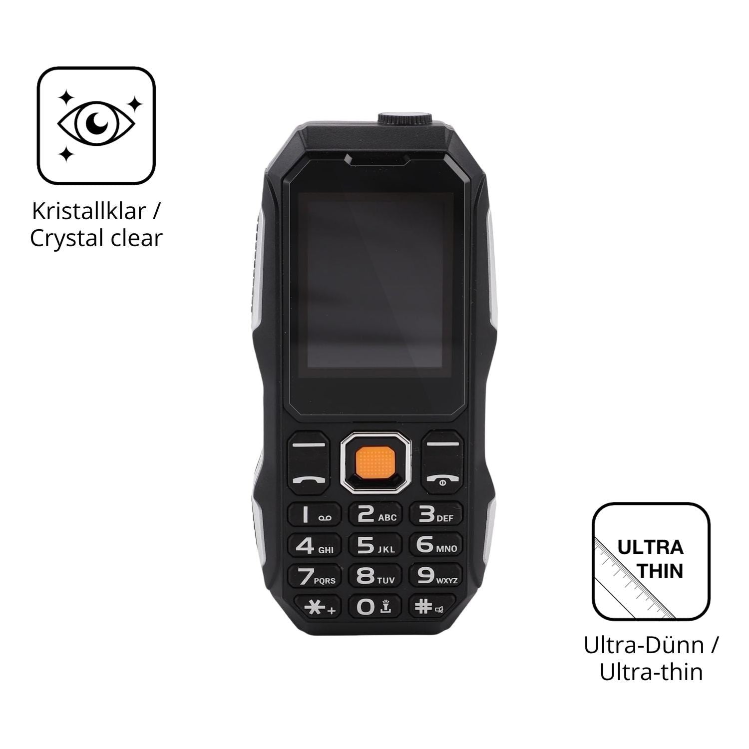 4x Schutzfolie klar für Elprico 2G-Handy Display-S (5)