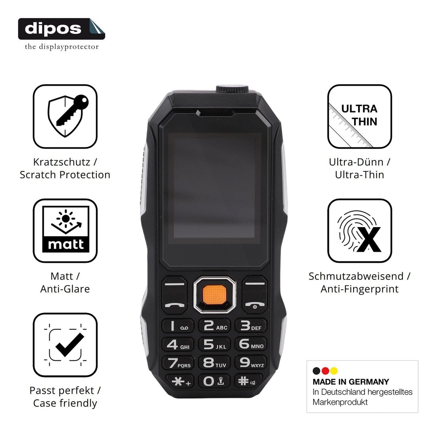 4x Schutzfolie matt für Elprico 2G-Handy Display-S (7)