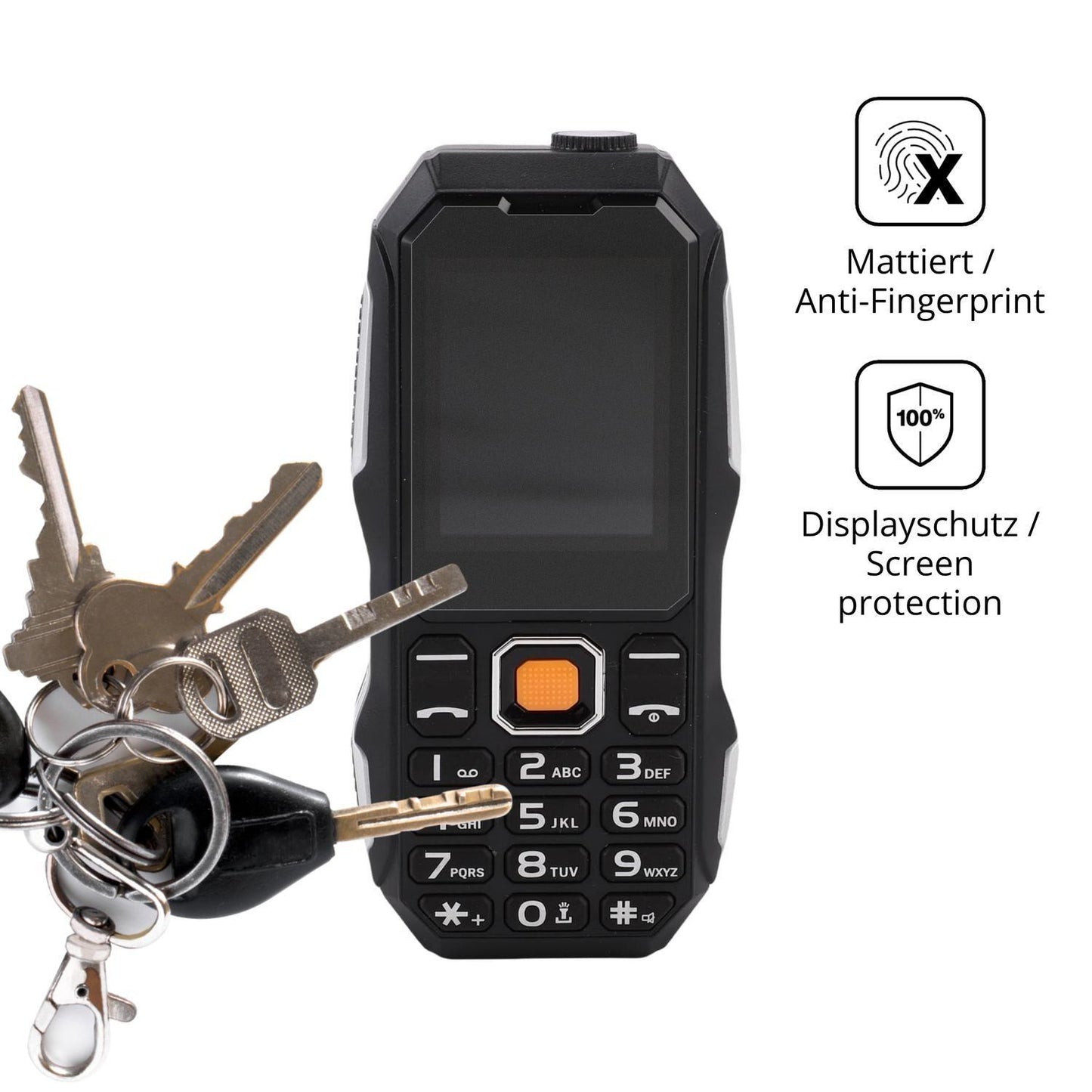 Blickschutzfolie für Elprico 2G-Handy matt Schutzf (3)