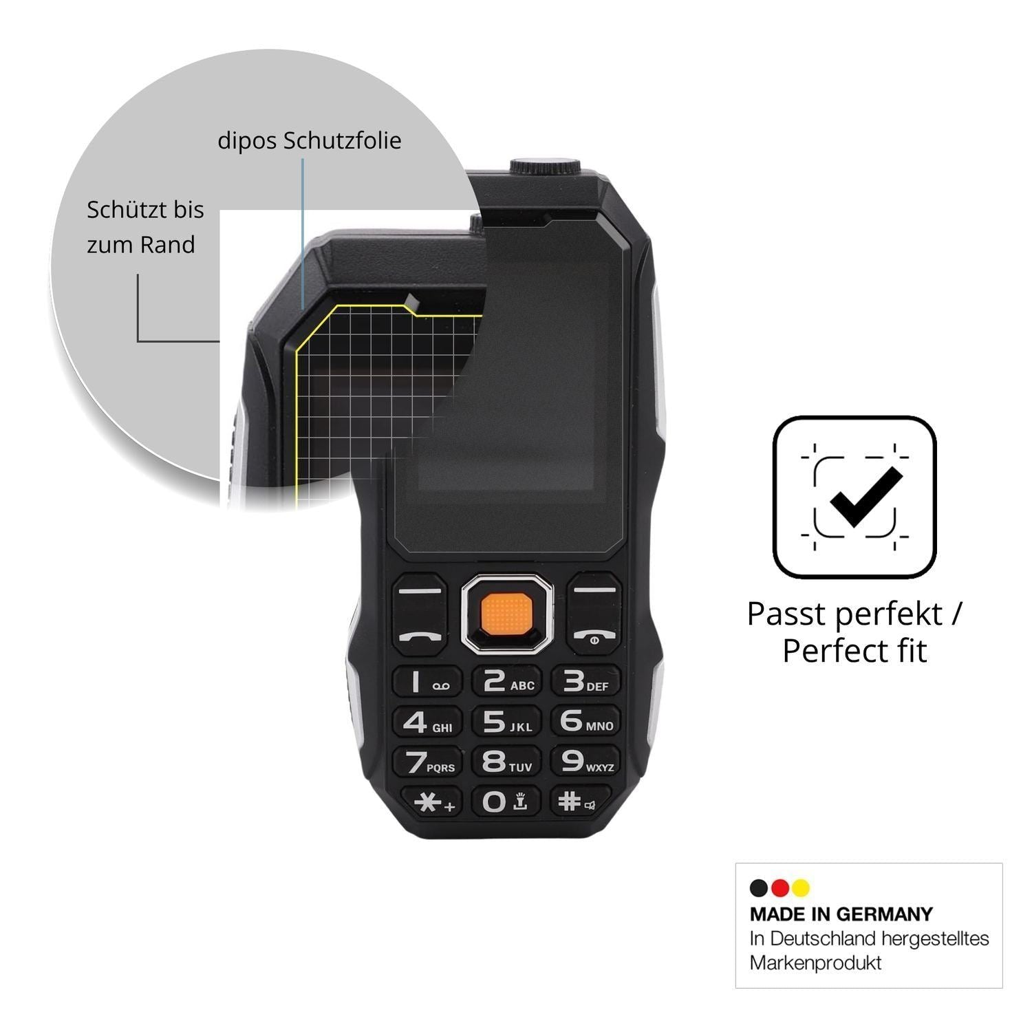 Blickschutzfolie für Elprico 2G-Handy matt Schutzf (4)