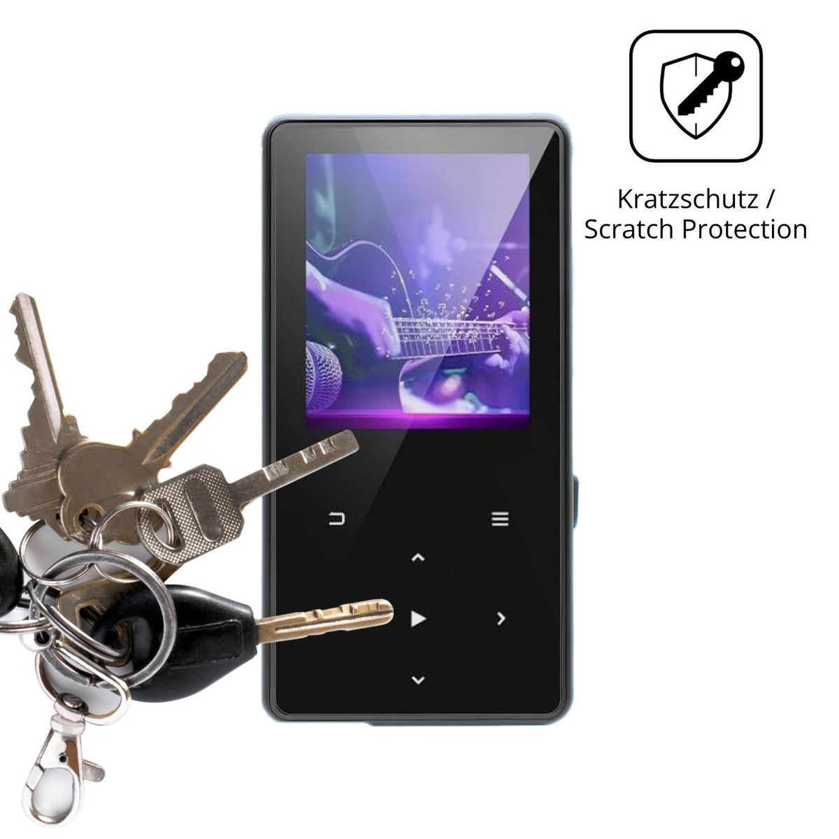 4x Schutzfolie klar für Aroeally MP3-17 Display-Sc (4)