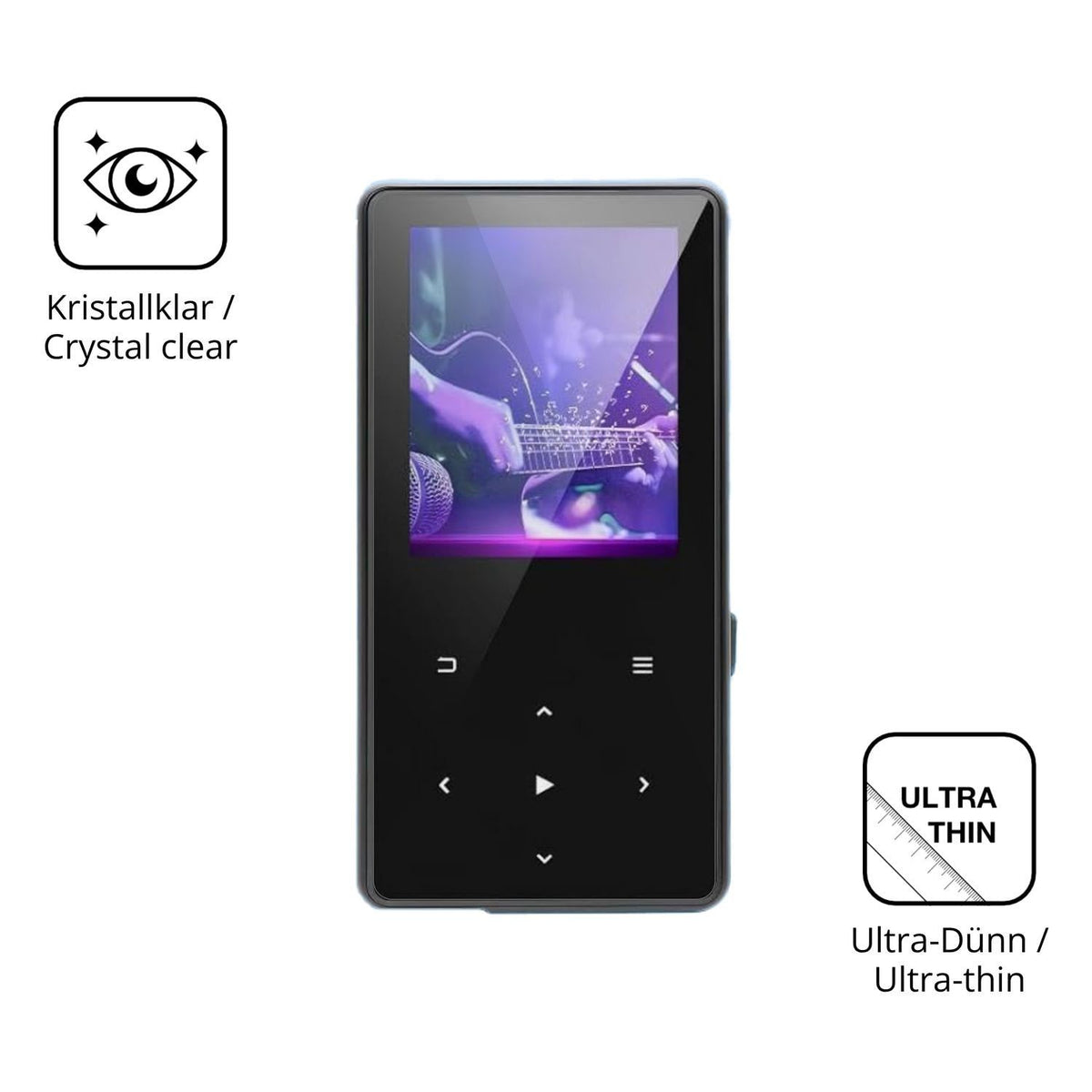 4x Schutzfolie klar für Aroeally MP3-17 Display-Sc (5)