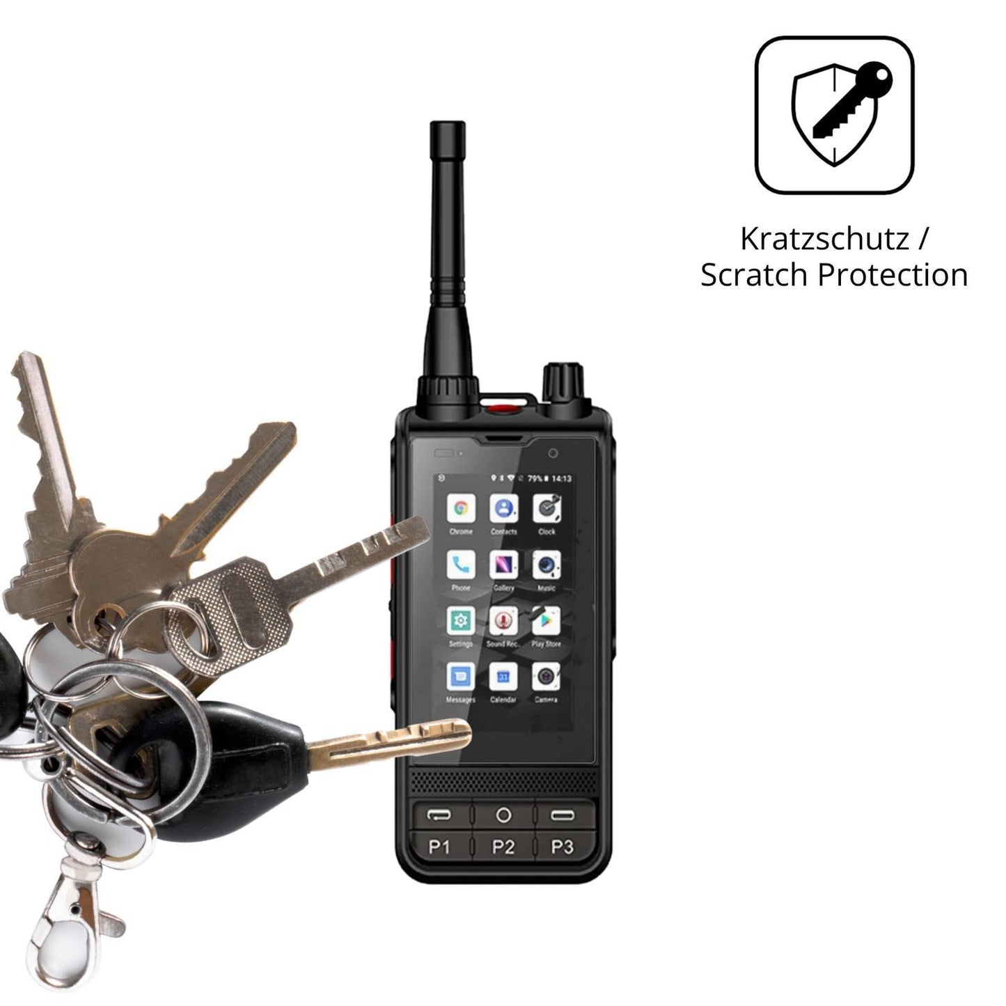 4x Schutzfolie matt für ANYSECU W6 Plus Display-Sc (4)