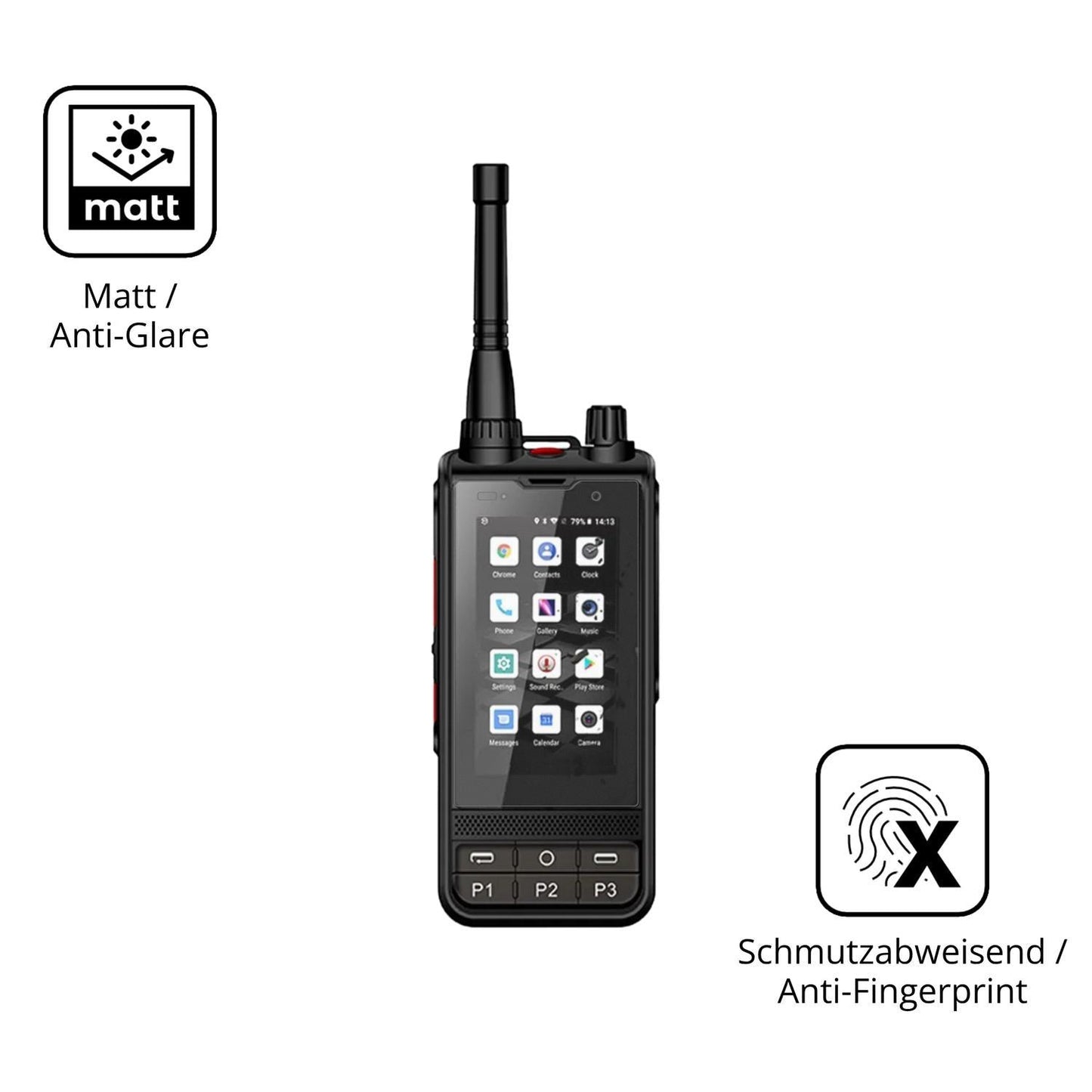 4x Schutzfolie matt für ANYSECU W6 Plus Display-Sc (5)