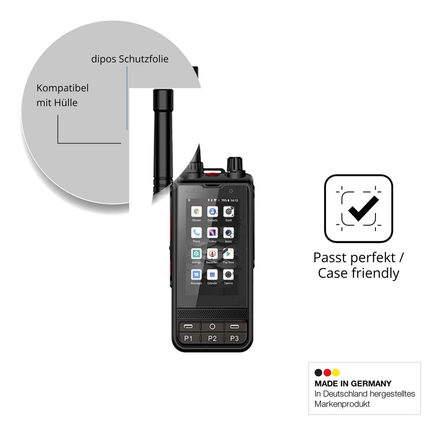 4x Schutzfolie matt für ANYSECU W6 Plus Display-Sc (6)