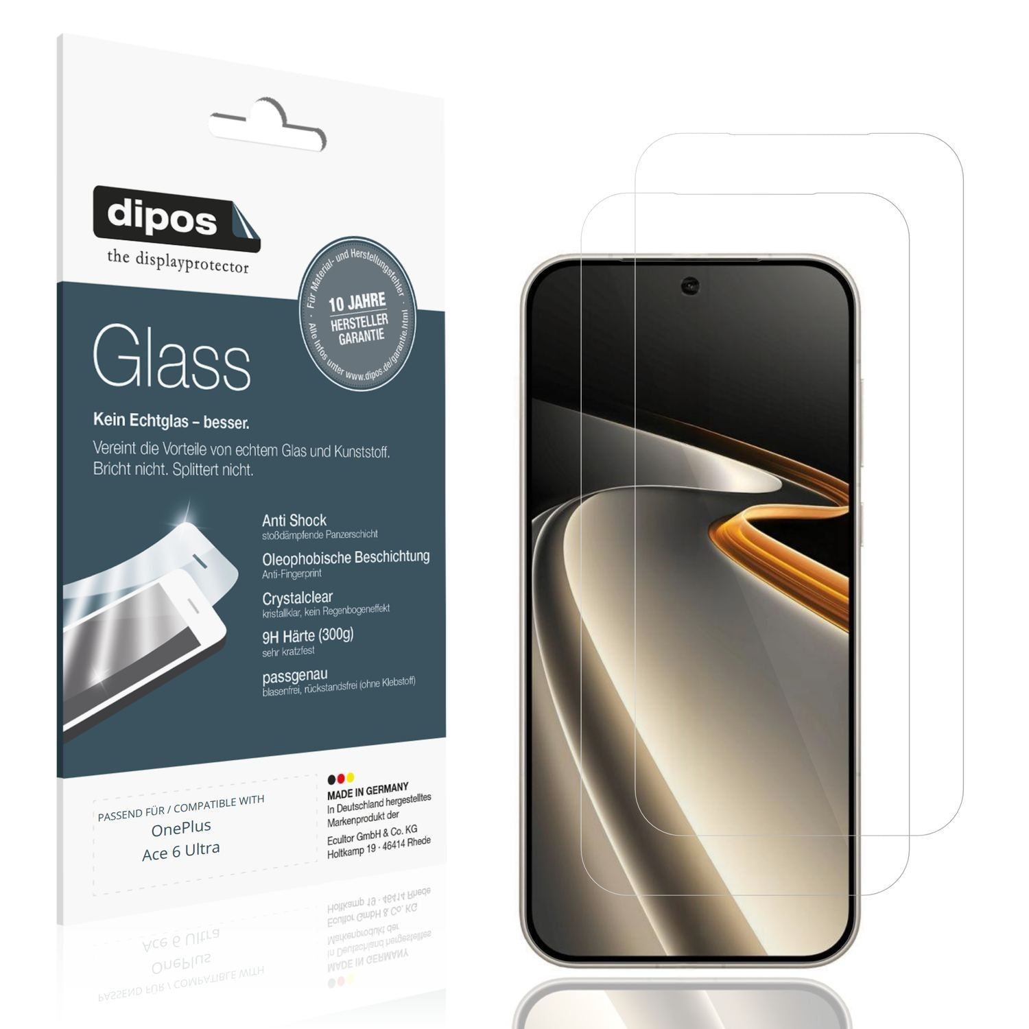 2x 9H Schutzfolie für OnePlus Ace 6 Ultra Panzerfo (1)