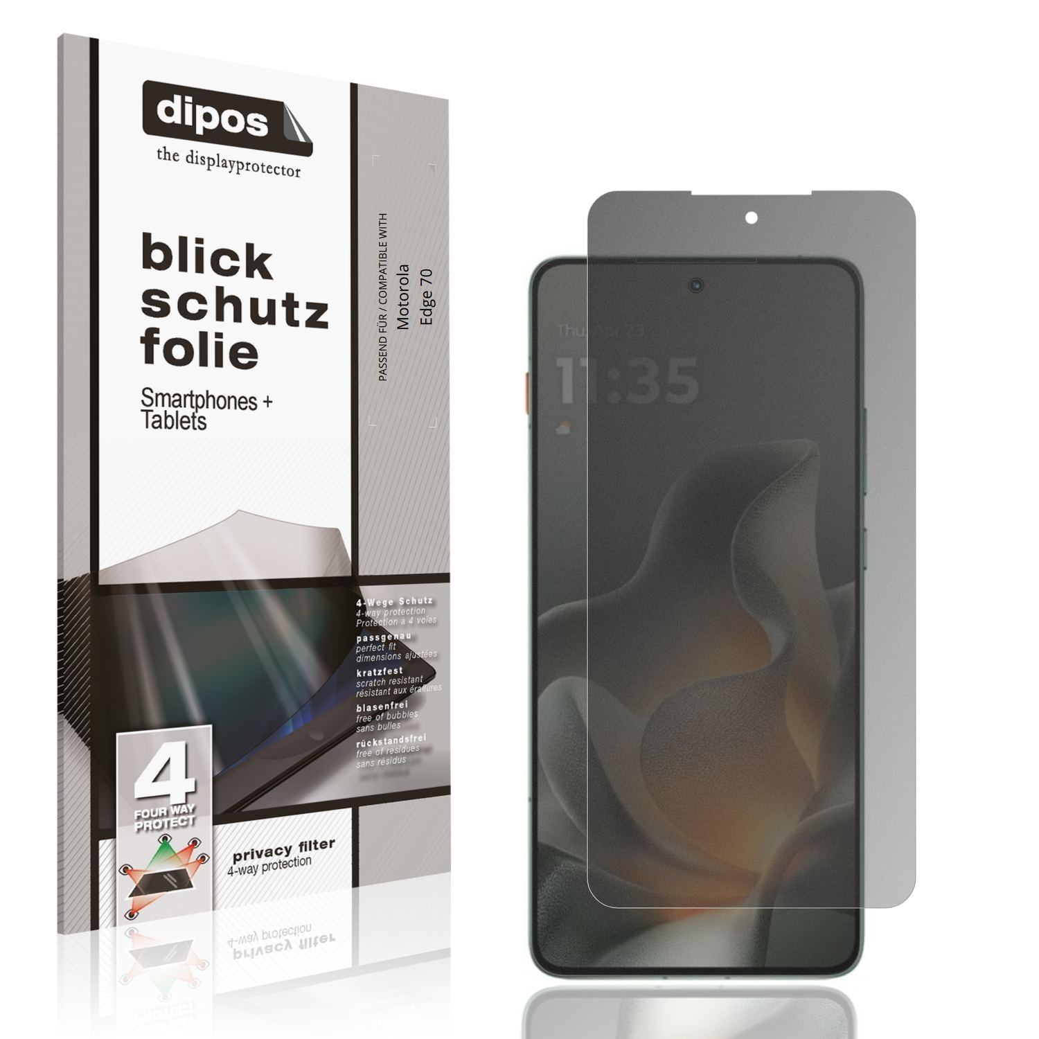 Blickschutzfolie für Motorola Edge 70 matt Schutzf (1)