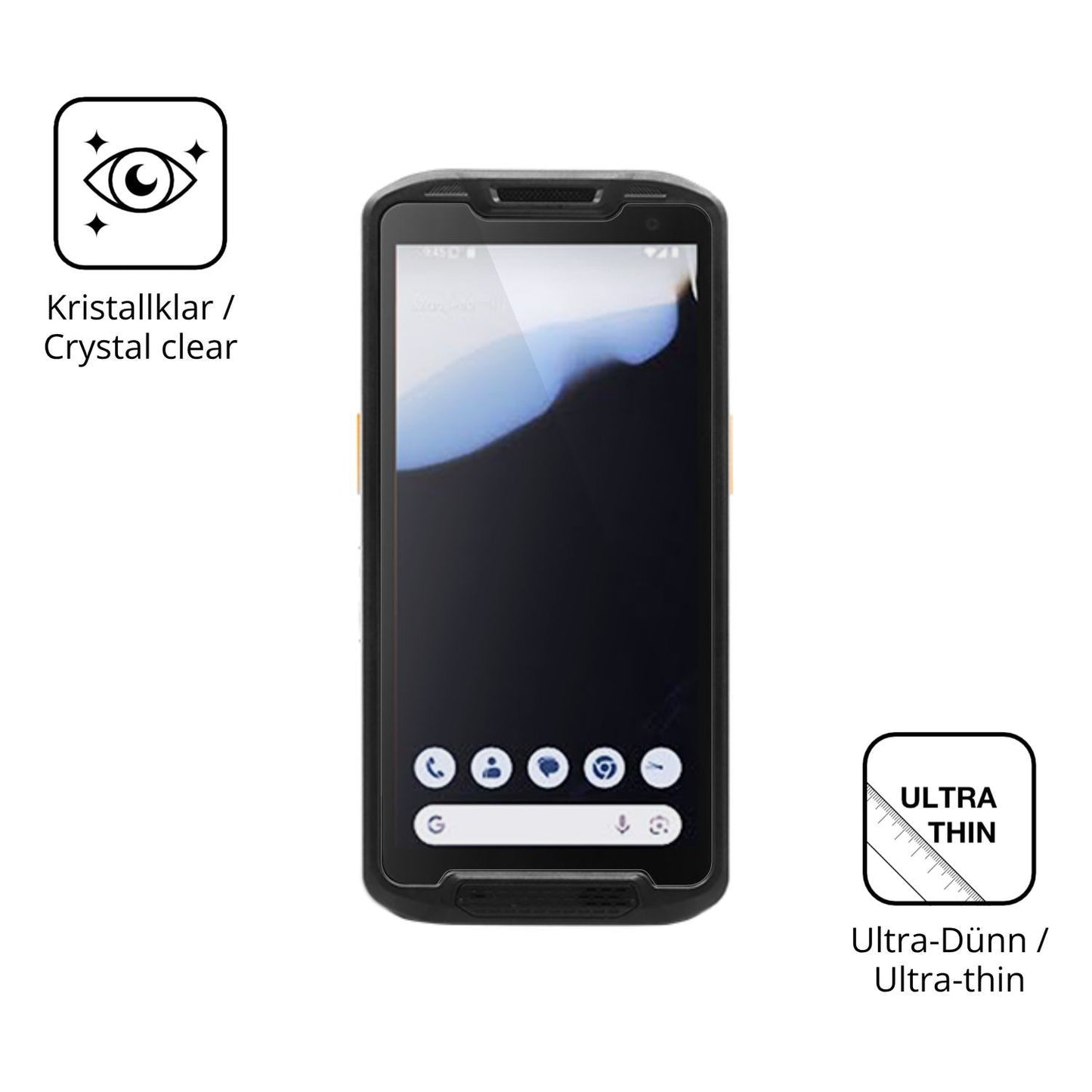 4x Schutzfolie klar für Point Mobile PM84P Display (5)