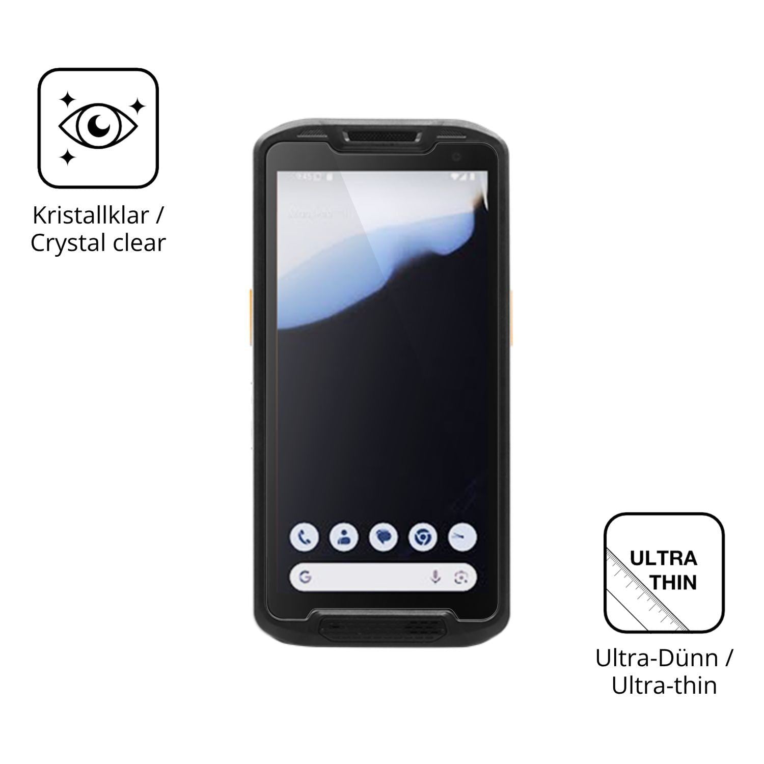 4x Schutzfolie klar für Point Mobile PM84P Display (5)