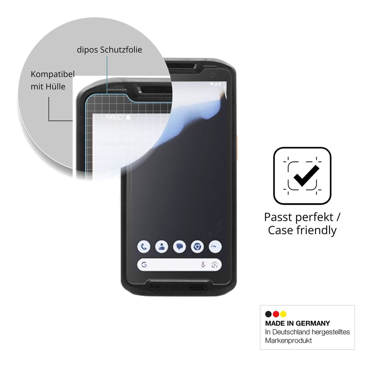 4x Schutzfolie matt für Point Mobile PM84P Display (6)