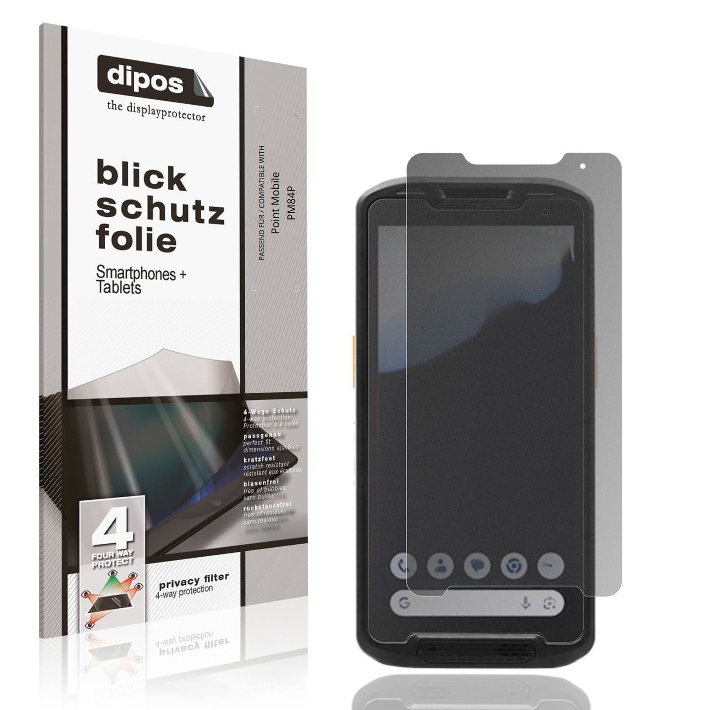 Blickschutzfolie für Point Mobile PM84P matt Schut (1)