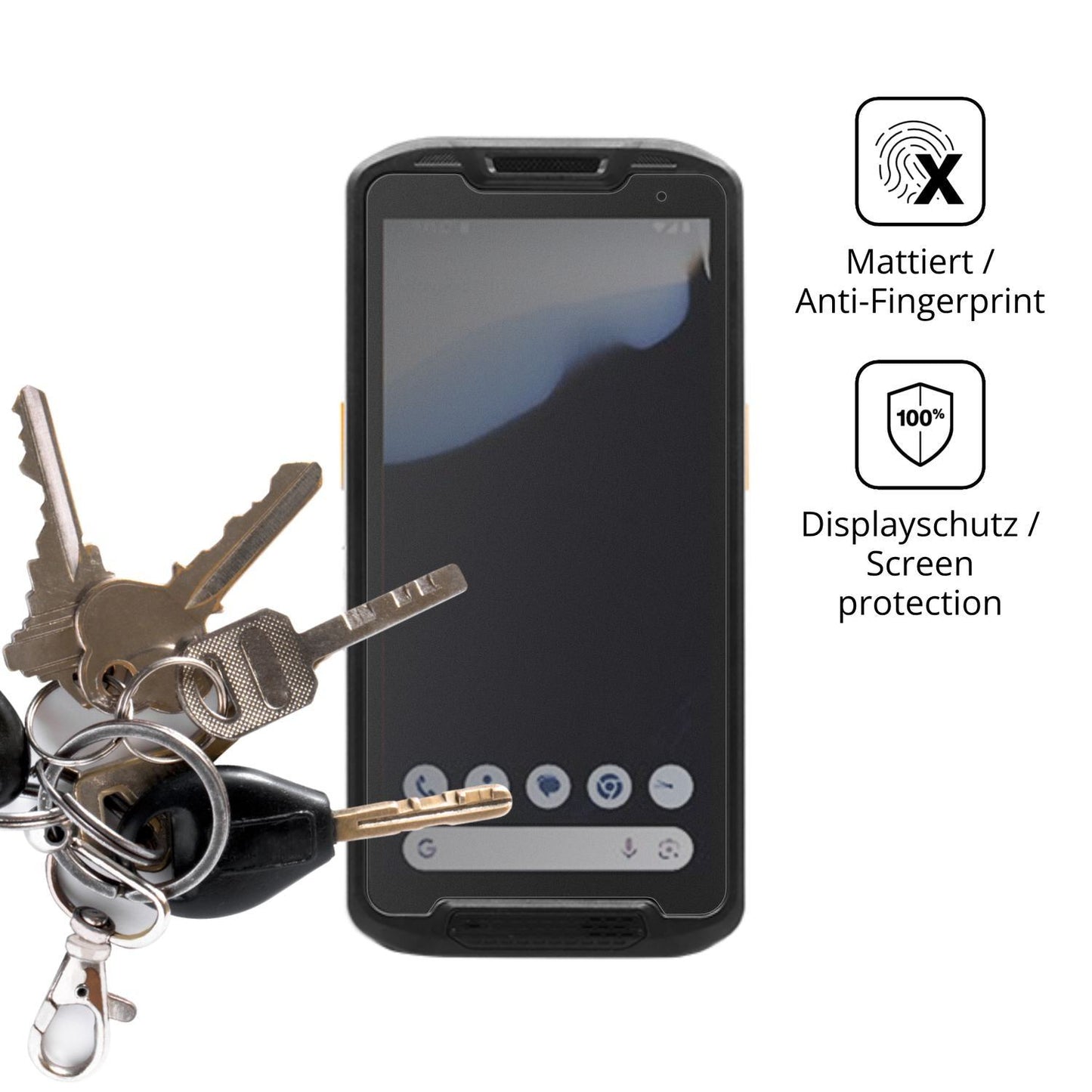 Blickschutzfolie für Point Mobile PM84P matt Schut (3)