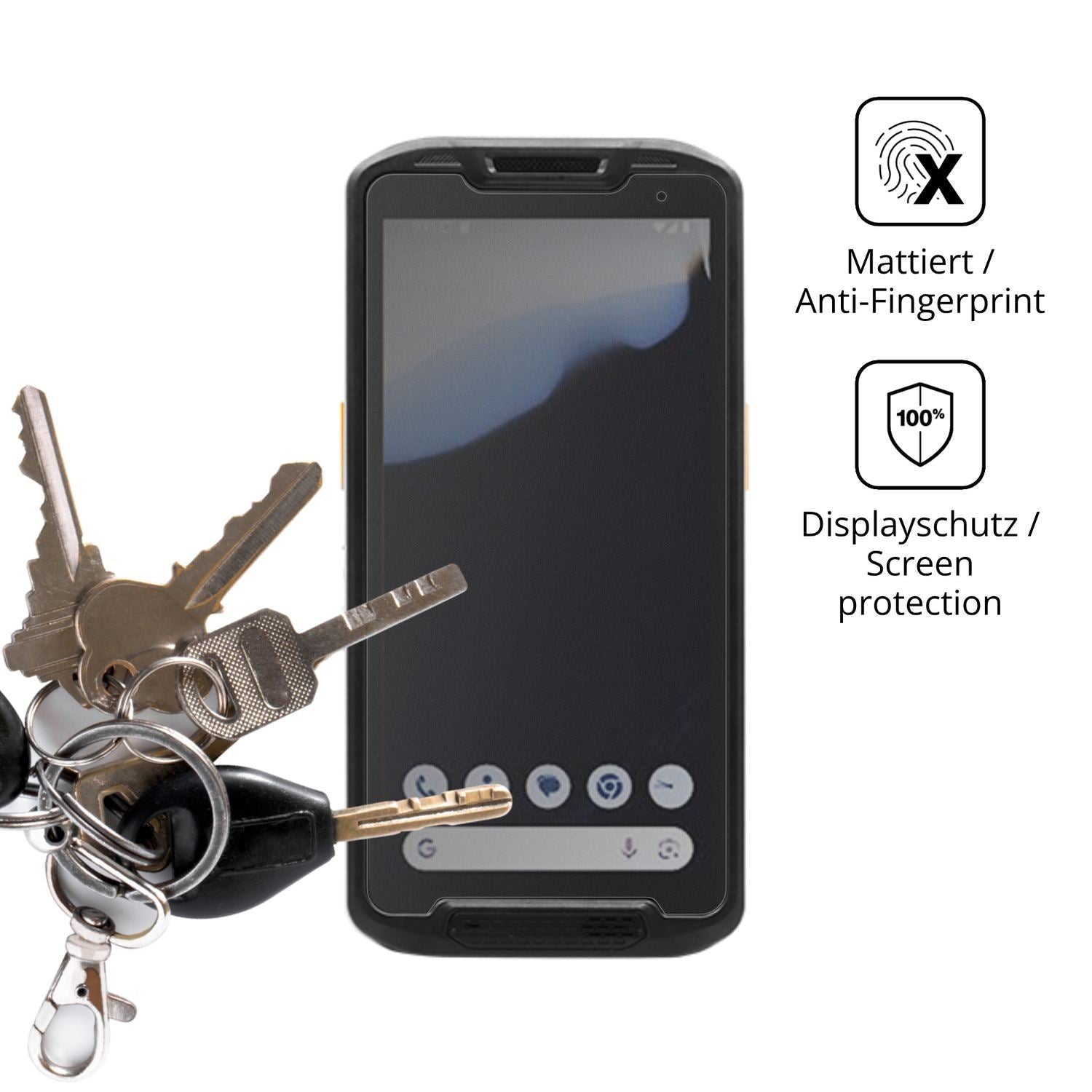 Blickschutzfolie für Point Mobile PM84P matt Schut (3)