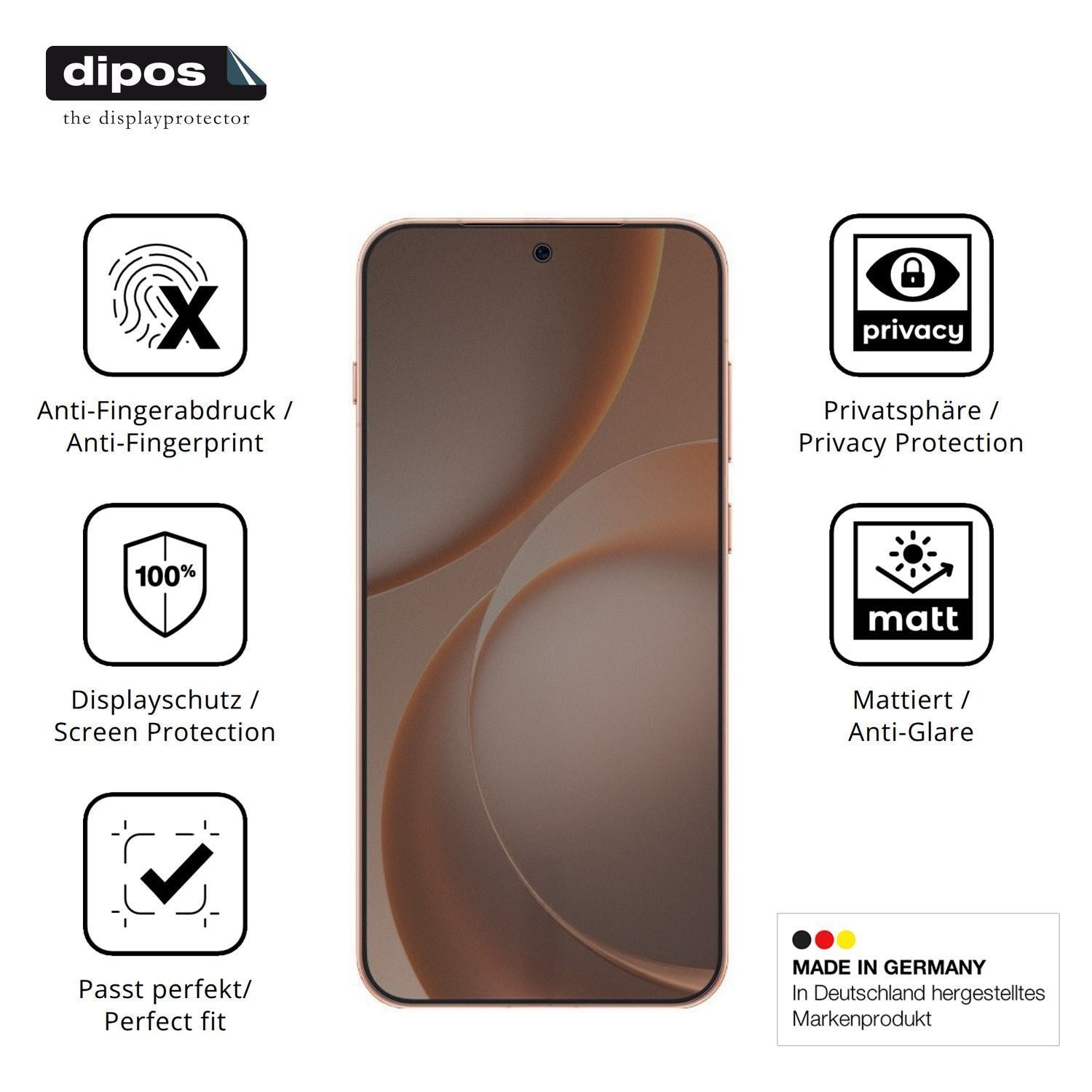 Blickschutzfolie für Oppo Find X9s matt Schutzfoli (5)