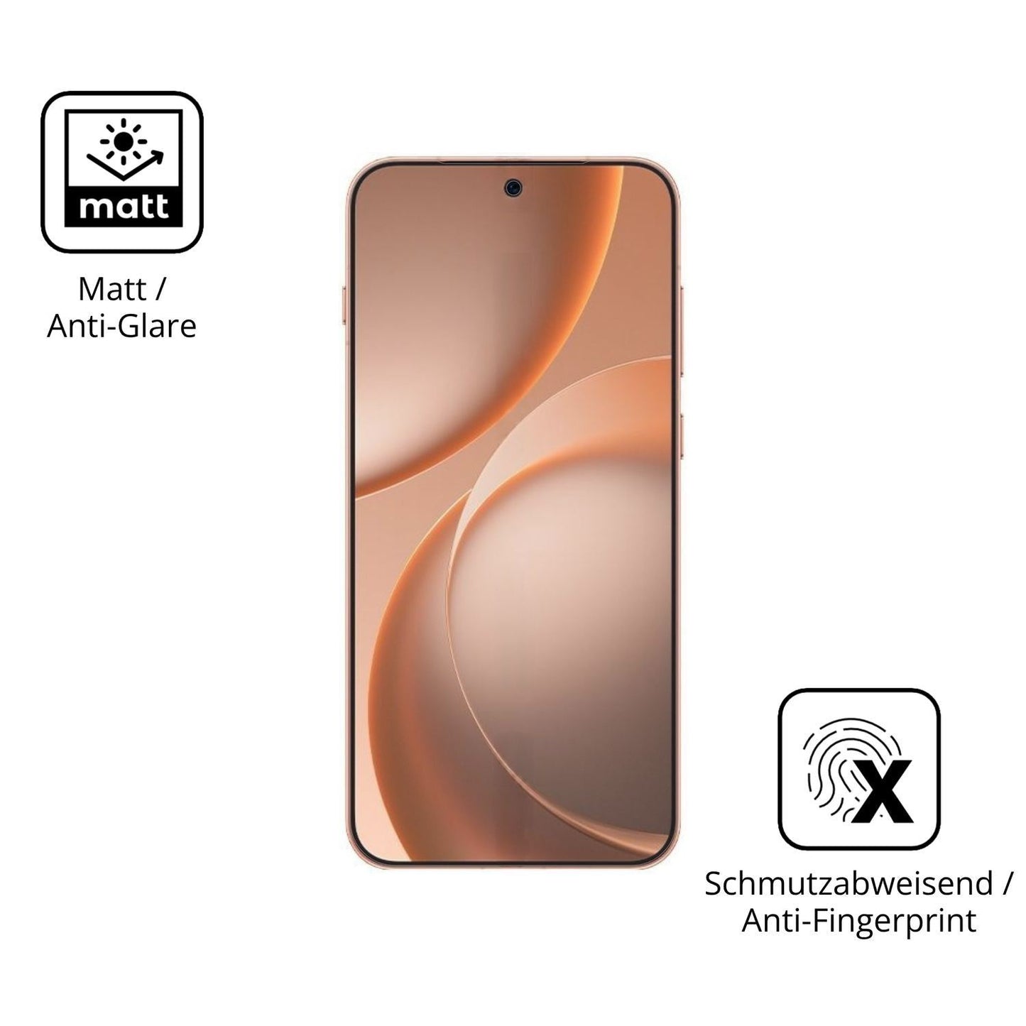 2x 9H Schutzfolie matt für Oppo Find X9s Panzerfol (5)