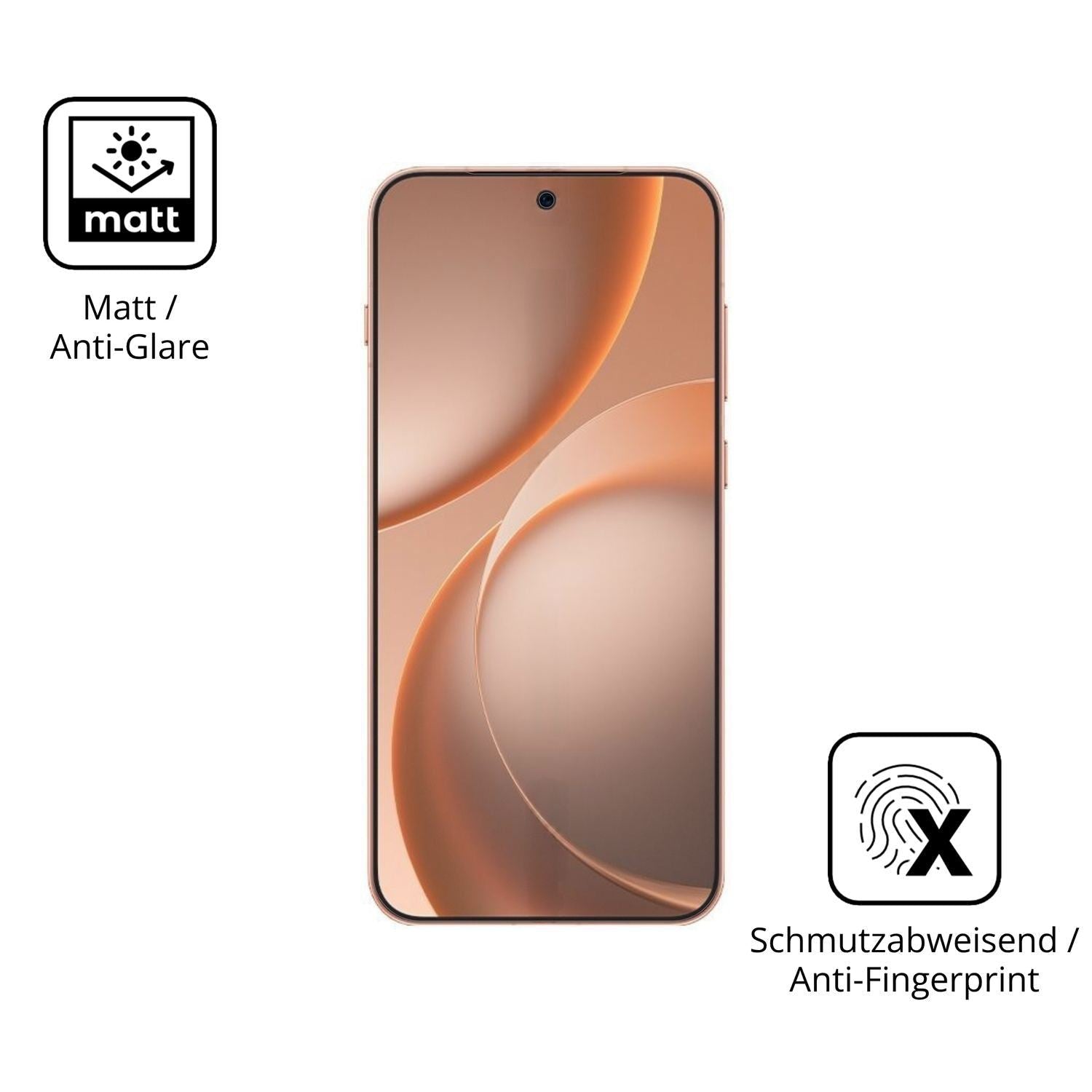 2x 9H Schutzfolie matt für Oppo Find X9s Panzerfol (5)