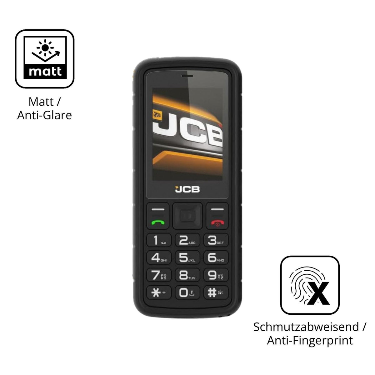 4x Schutzfolie matt für JCB Tradesman 2F Display-S (5)
