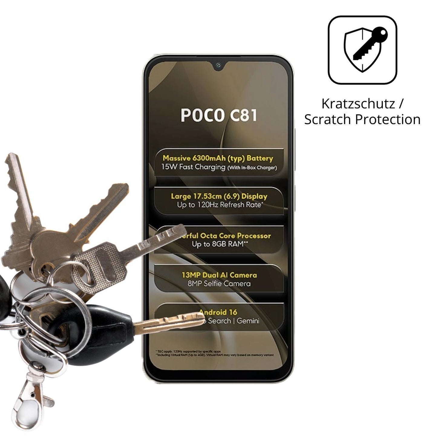 4x Schutzfolie klar für Xiaomi Poco C81 Display-Sc (4)