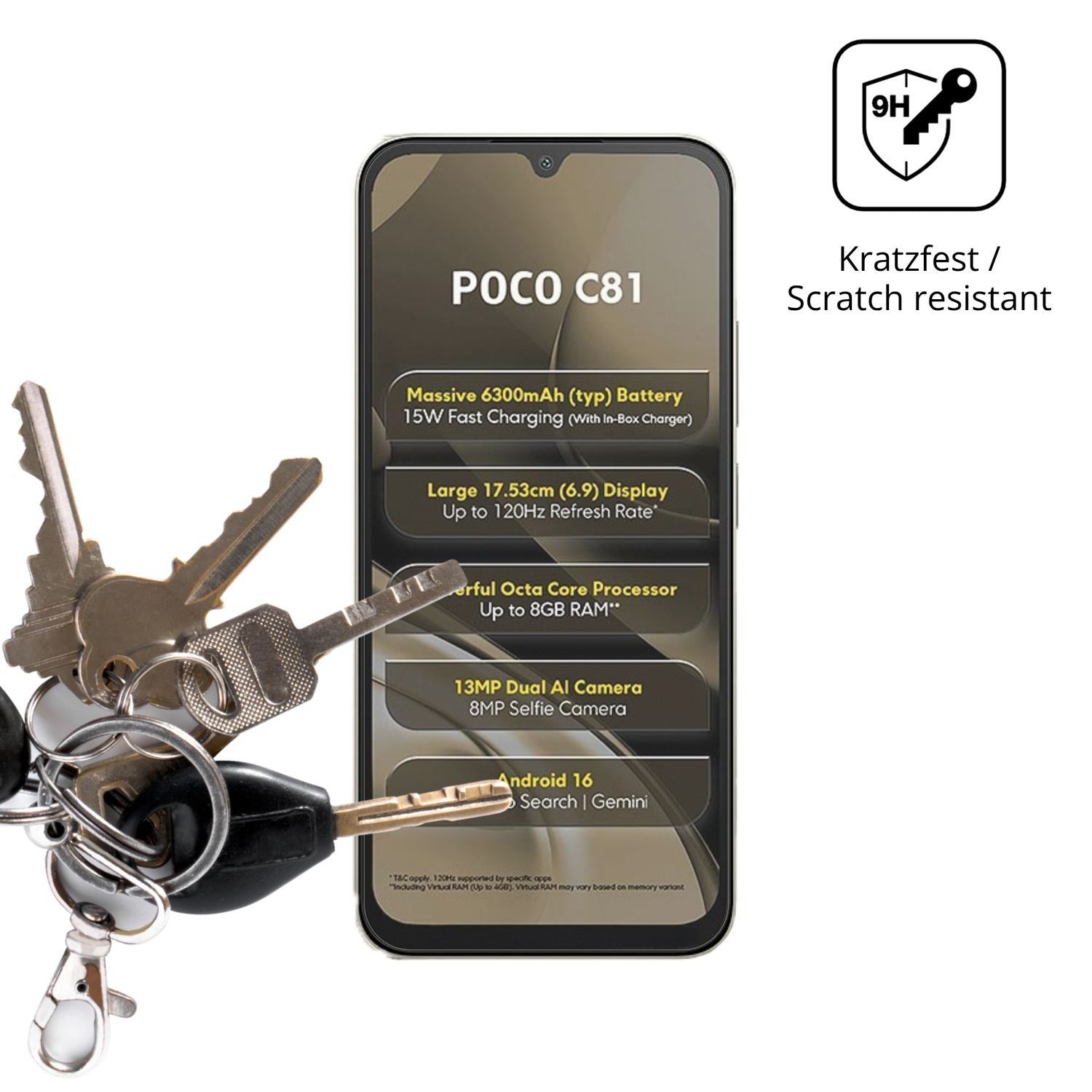2x 9H Schutzfolie matt für Xiaomi Poco C81 Panzerf (3)