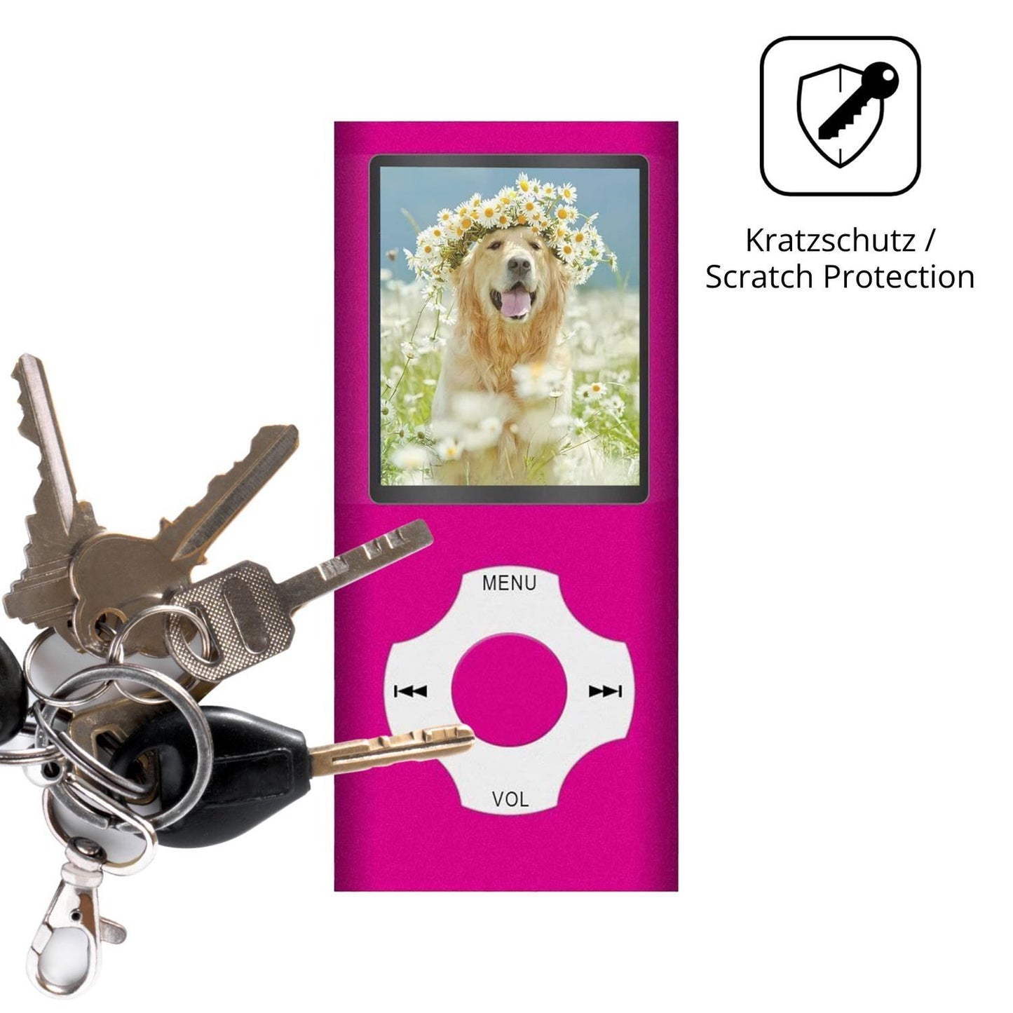4x Schutzfolie matt für Hotechs LX-B2 MP3-Player D (4)