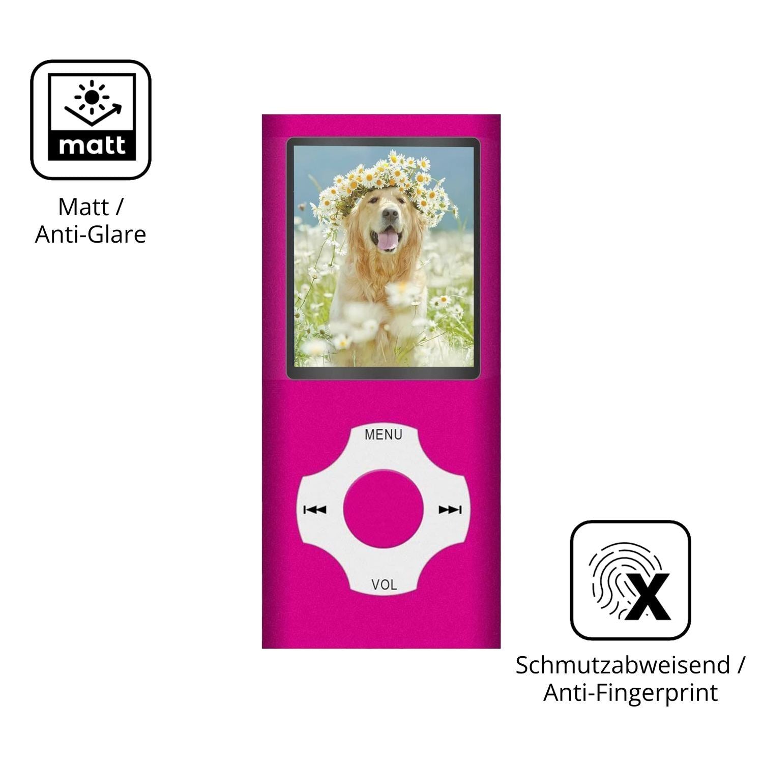 4x Schutzfolie matt für Hotechs LX-B2 MP3-Player D (5)
