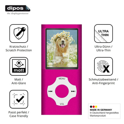 4x Schutzfolie matt für Hotechs LX-B2 MP3-Player D (7)