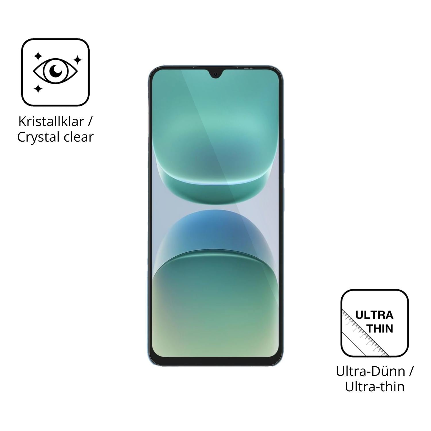 4x Schutzfolie klar für OSCAL Tiger 8 5G Display-S (5)