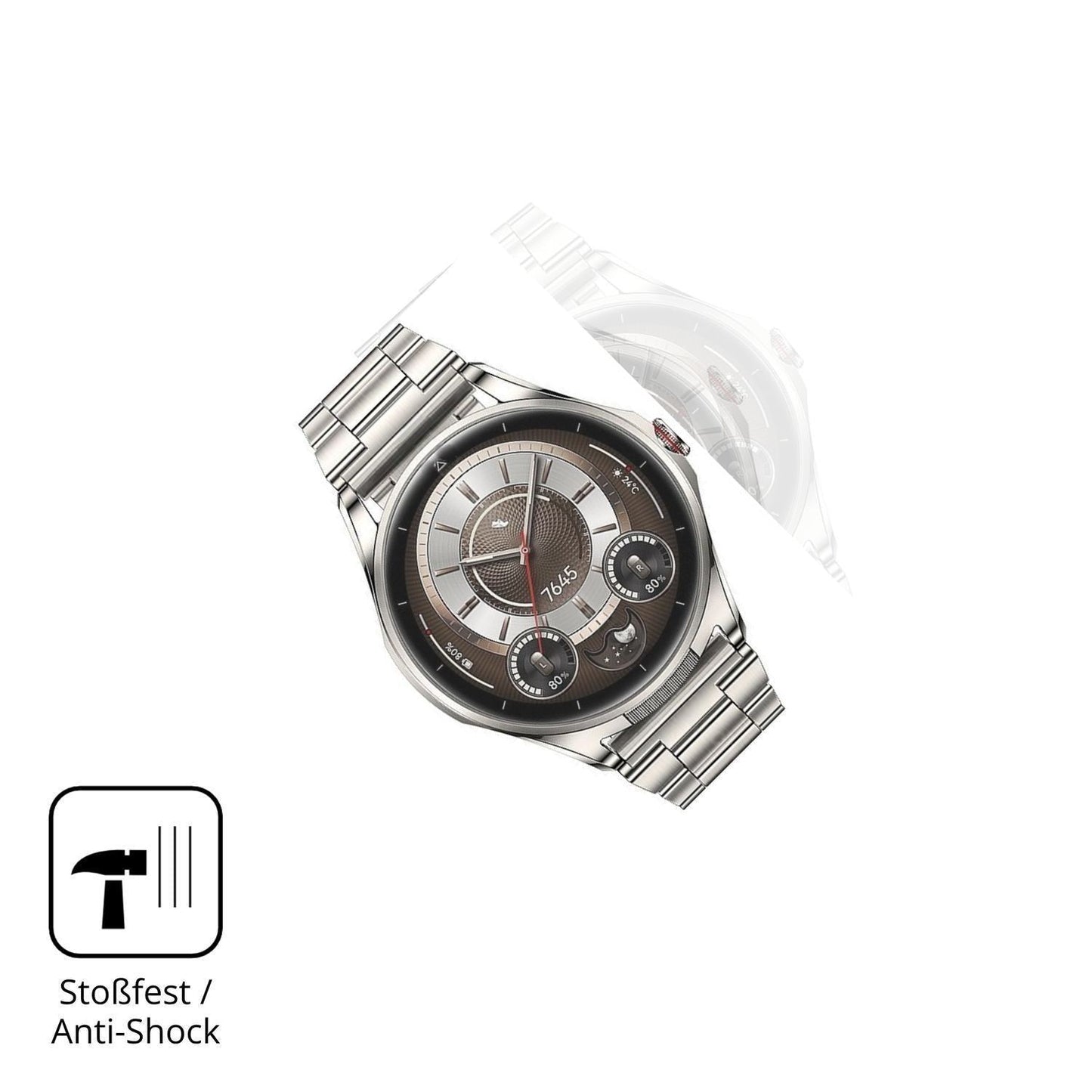 2x Full Cover Schutzfolie matt für Huawei Watch Bu (4)