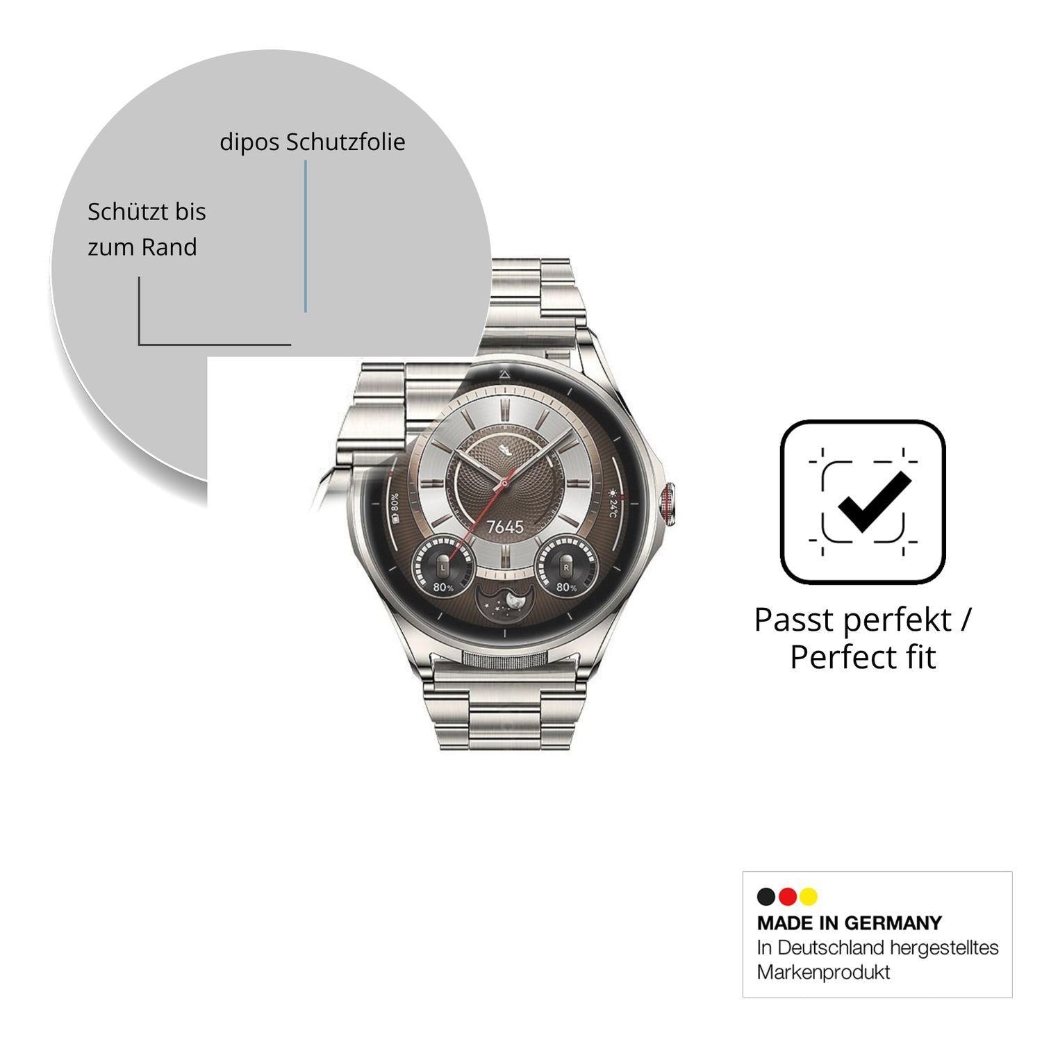 2x Full Cover Schutzfolie matt für Huawei Watch Bu (6)