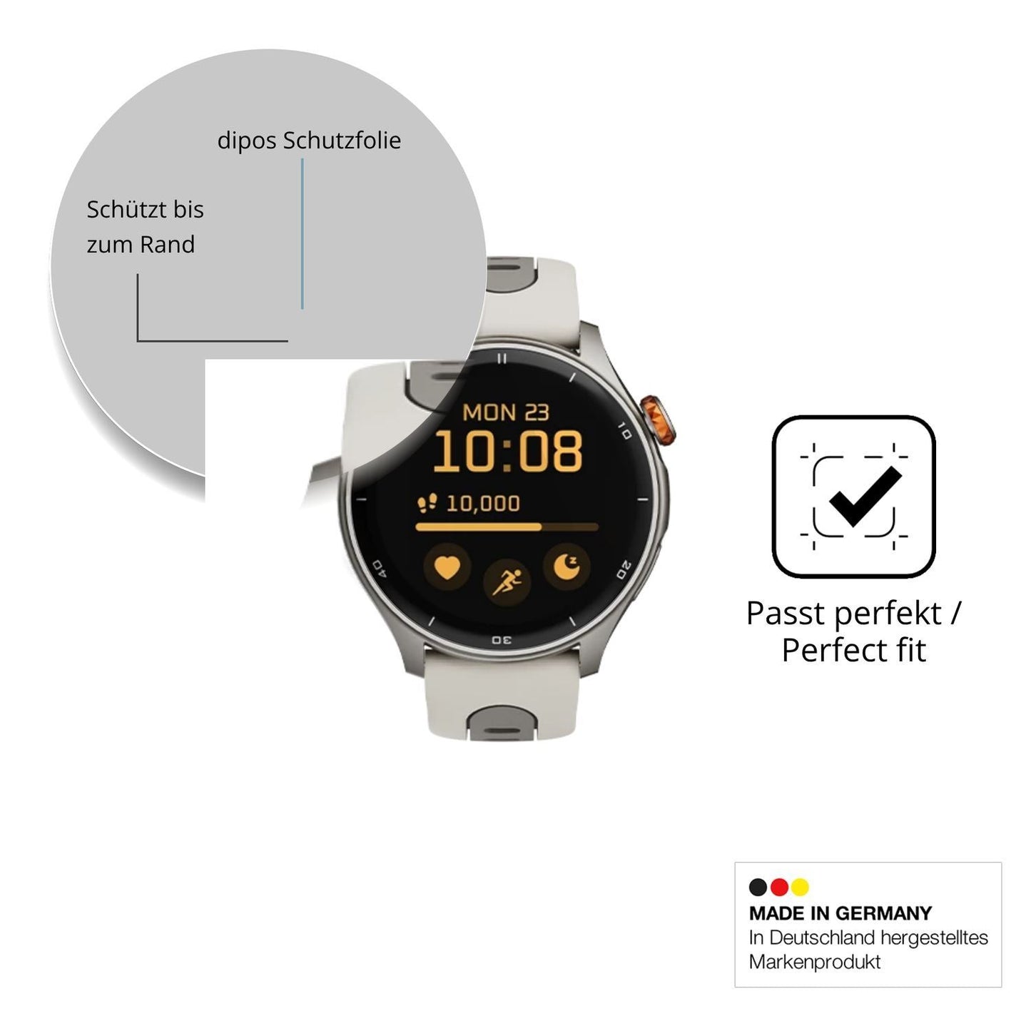 2x 3D Full Cover Schutzfolie für myPhone Watch Adv (6)