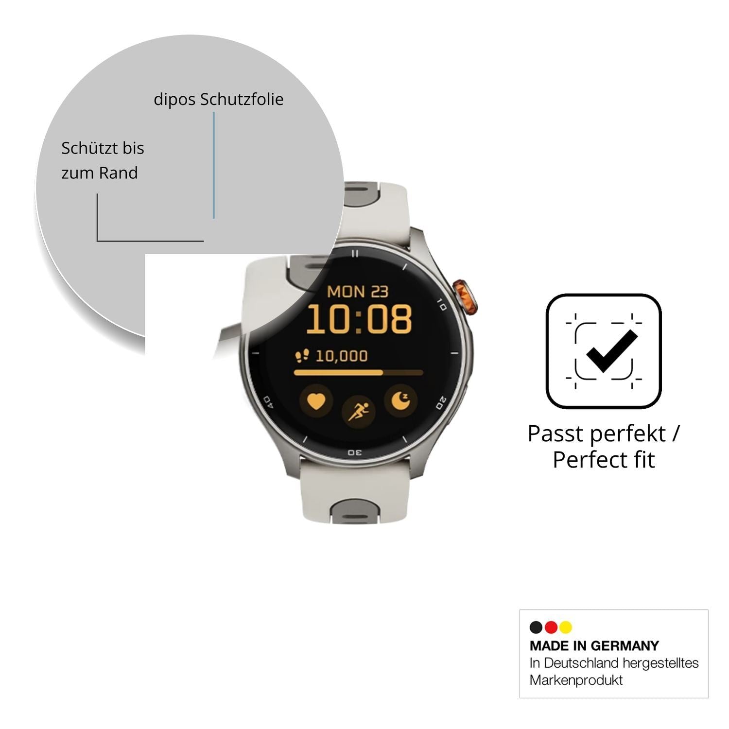 2x 3D Full Cover Schutzfolie für myPhone Watch Adv (6)
