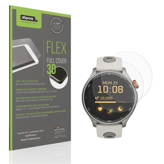2x Full Cover Schutzfolie matt für myPhone Watch A (1)