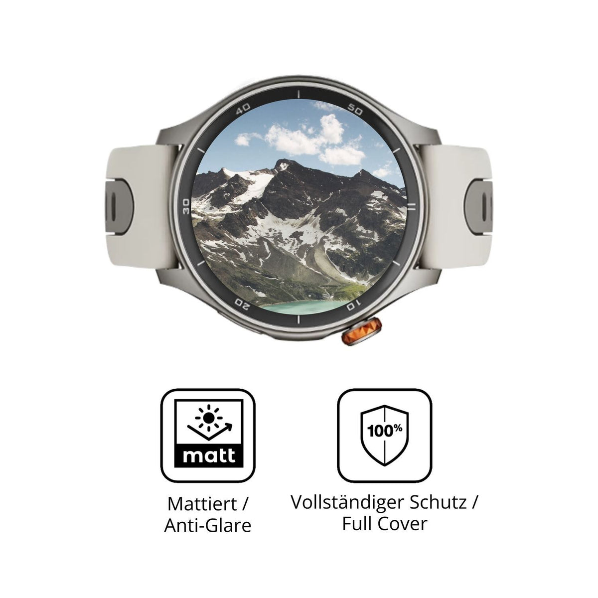 2x Full Cover Schutzfolie matt für myPhone Watch A (5)