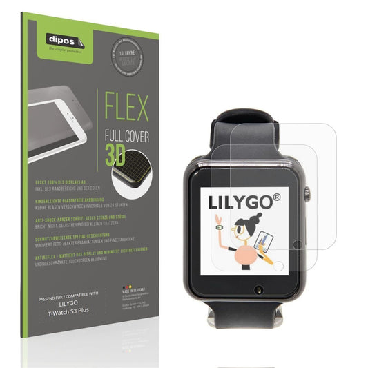 2x Full Cover Schutzfolie matt für LILYGO T-Watch  (1)